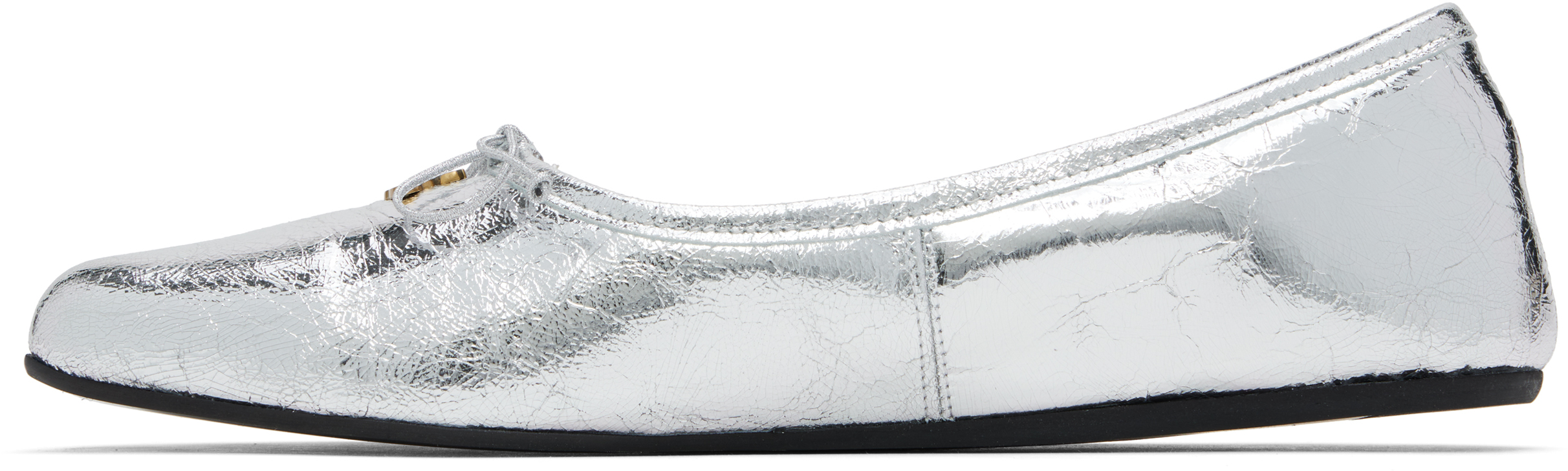 Vivienne Westwood Silver Brigitte Ballerina Flats