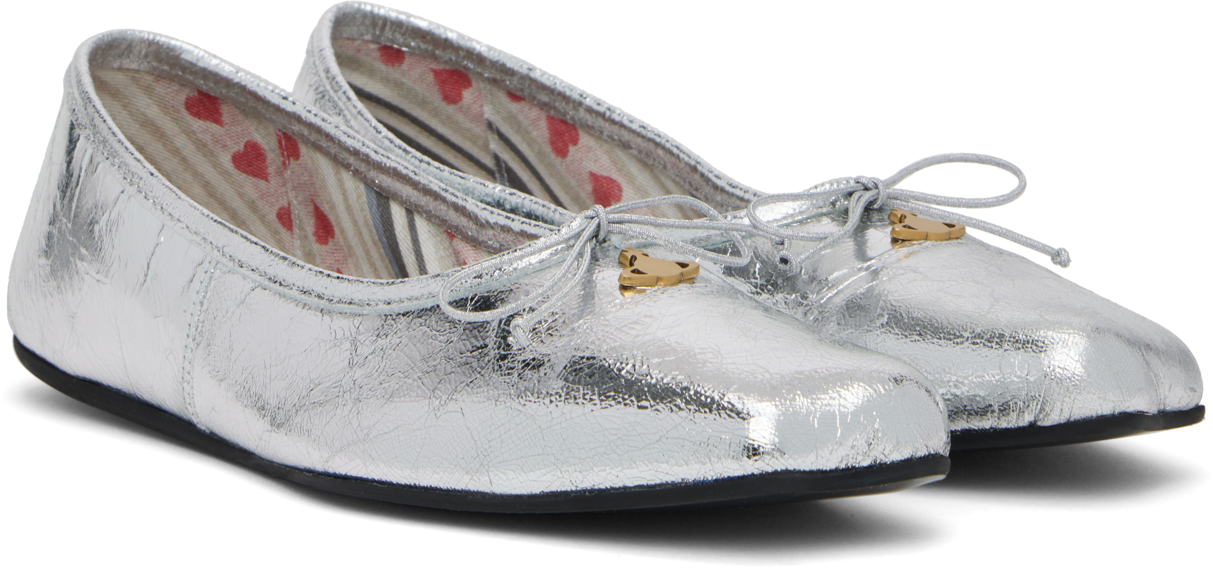 Vivienne Westwood Silver Brigitte Ballerina Flats