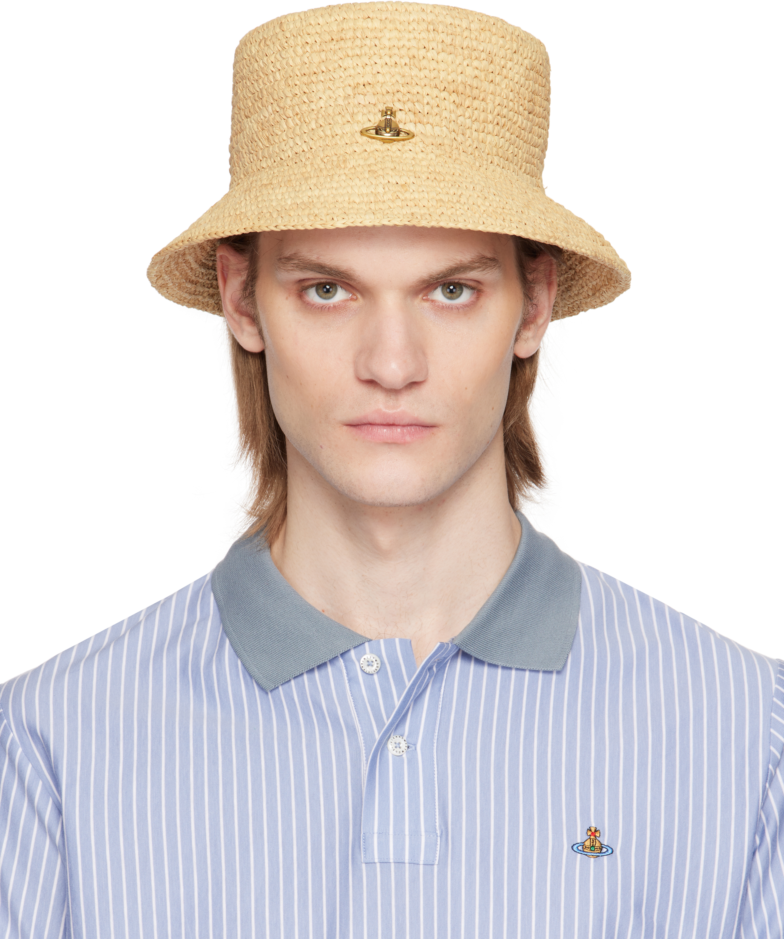 VIVIENNE WESTWOOD ハット 帽子 25 Orb raffia bucket 1015623 VIVIENNE WESTWOOD ハット 帽子 25 Orb raffia bucket 1015623