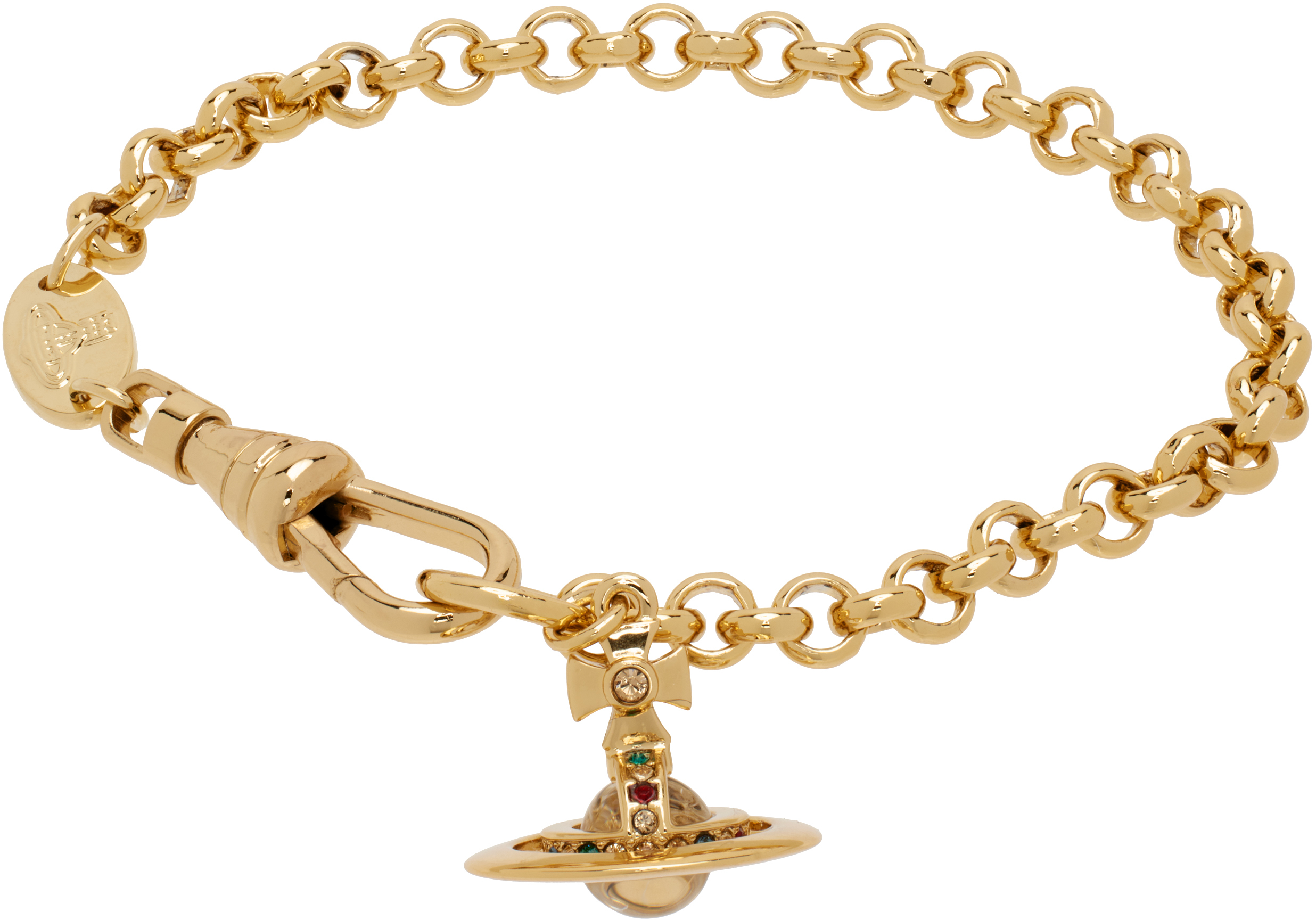 Vivienne Westwood: ゴールド New Petite Orb ブレスレット
