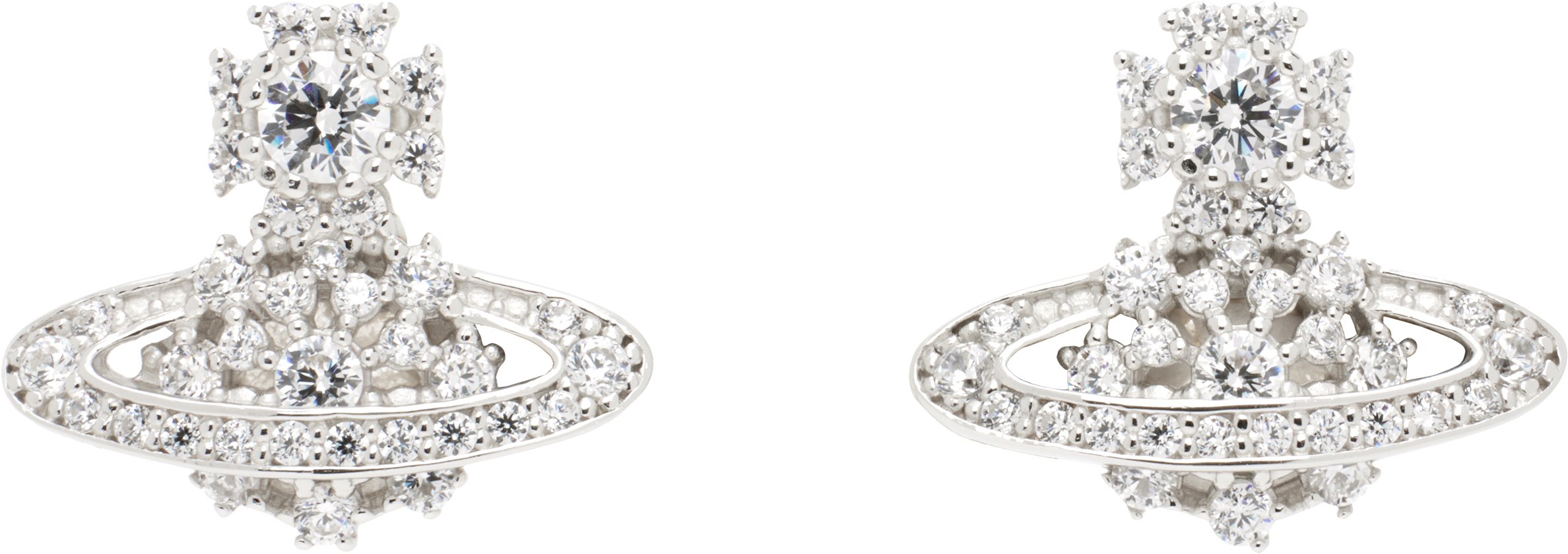 Vivienne Westwood Silver Narcissa Earrings In Ss22-p102
