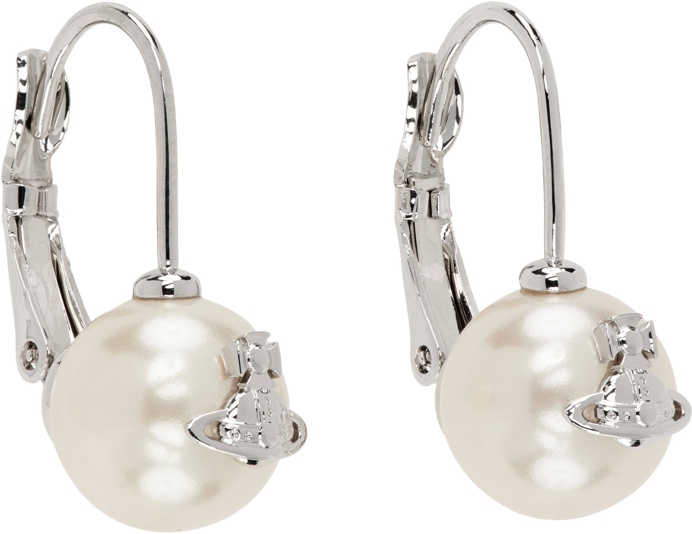 Vivienne Westwood Silver Gia Drop Earrings In Ss22-p103