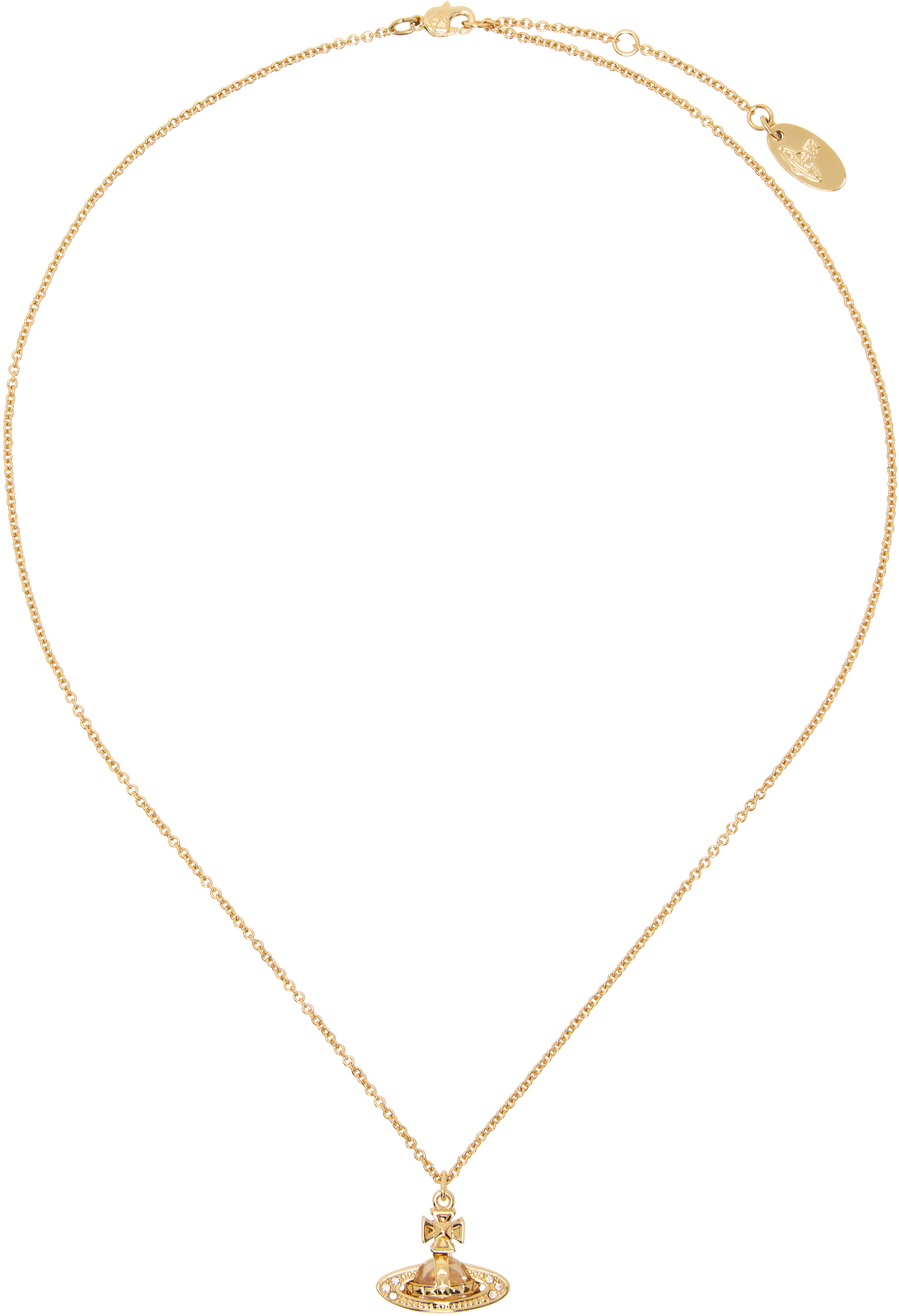 Vivienne Westwood: Gold Pina Small Bas Relief Pendant Necklace 