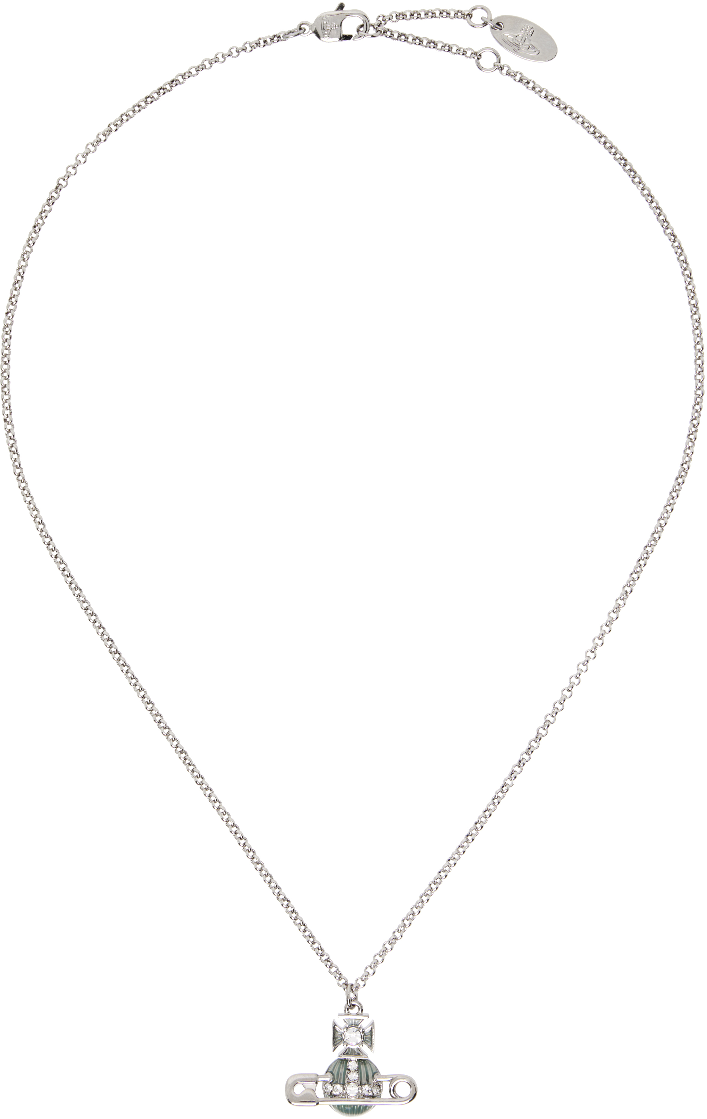ネックレス・ペンダント Vivienne Westwood KITTY NECKLACE Vivienne Westwood: Silver & Blue Kitty Pendant Necklace | SSENSE