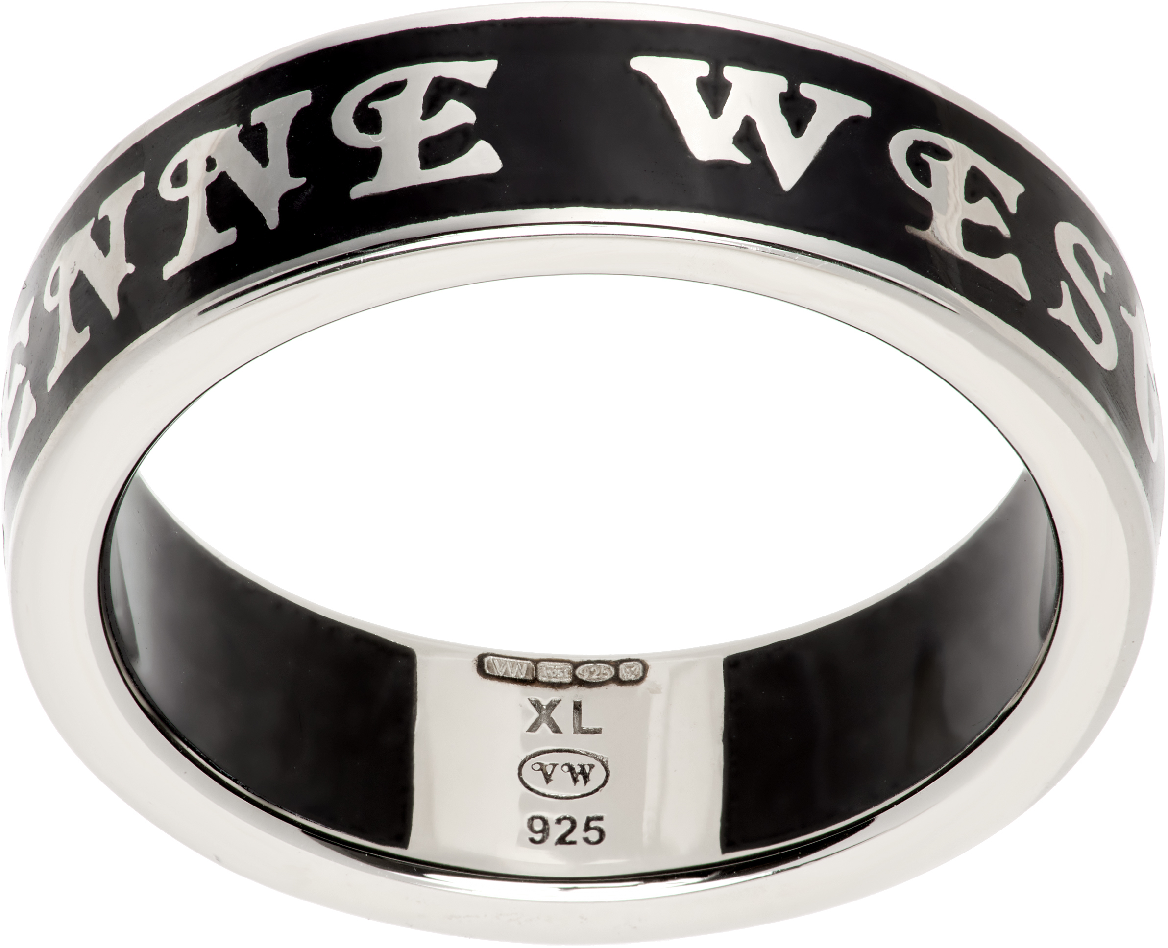 Vivienne Westwood Silver & Black Conduit Street Ring