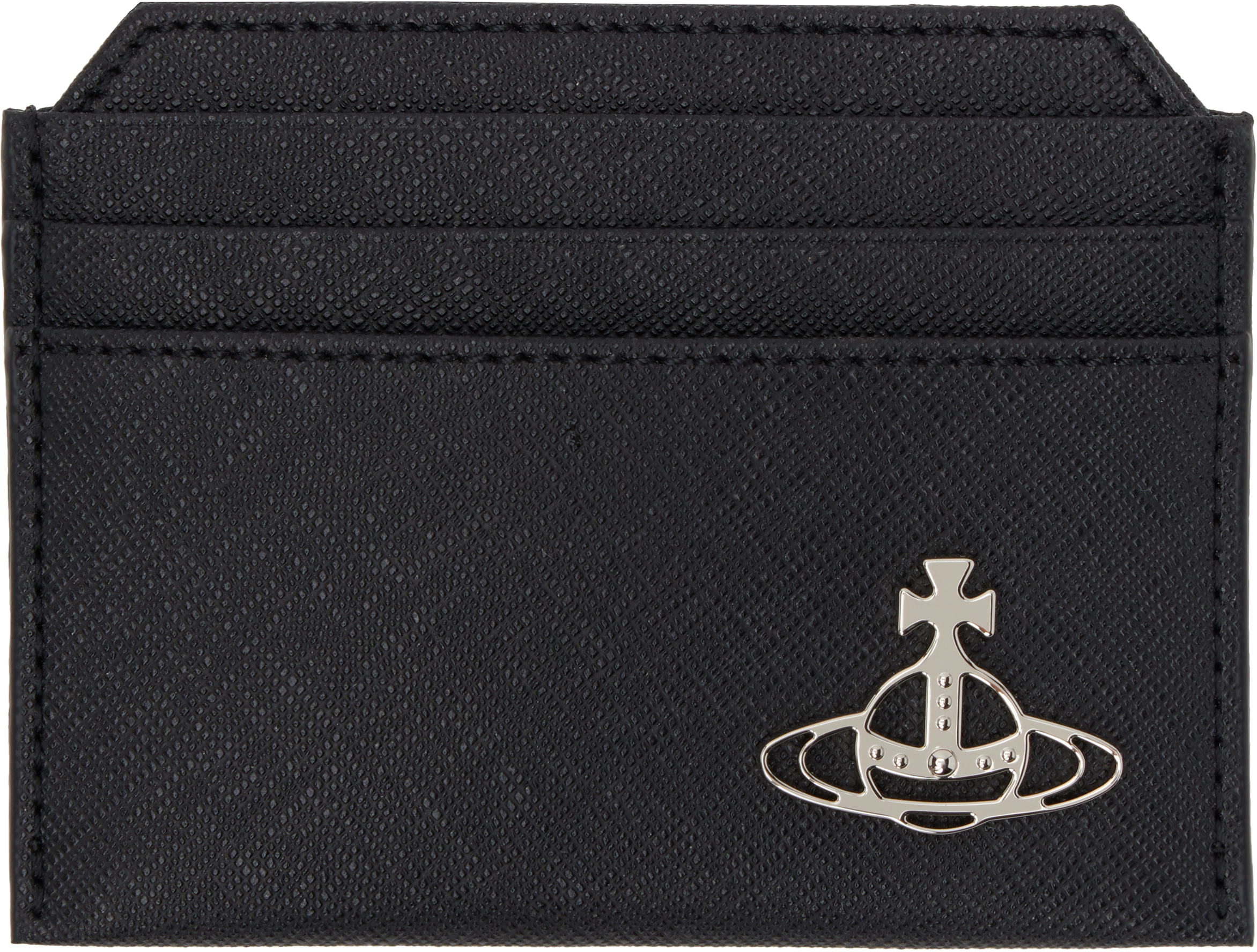 Black Slim Card Holder by Vivienne Westwood on Sale