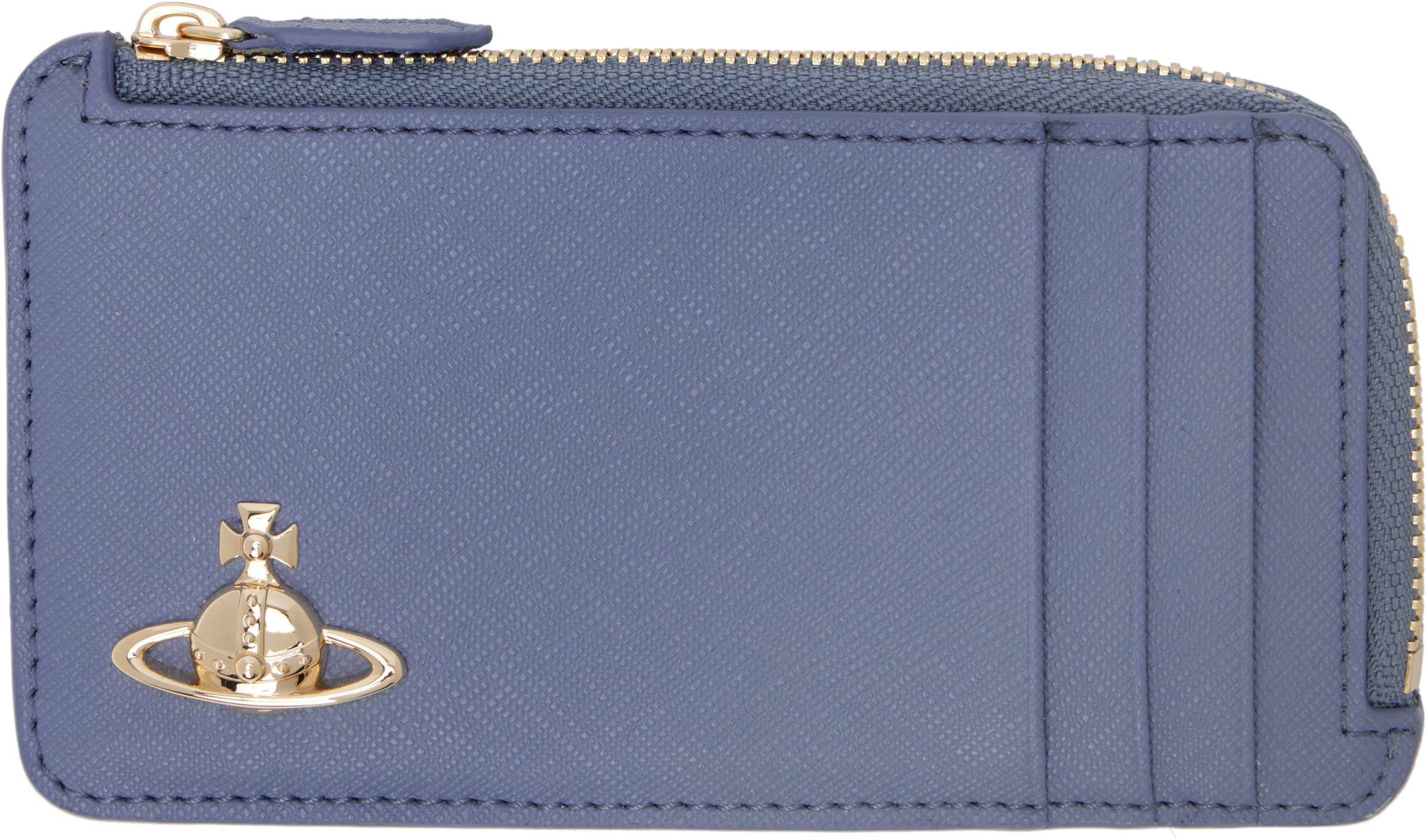 Blue Zip Card Holder