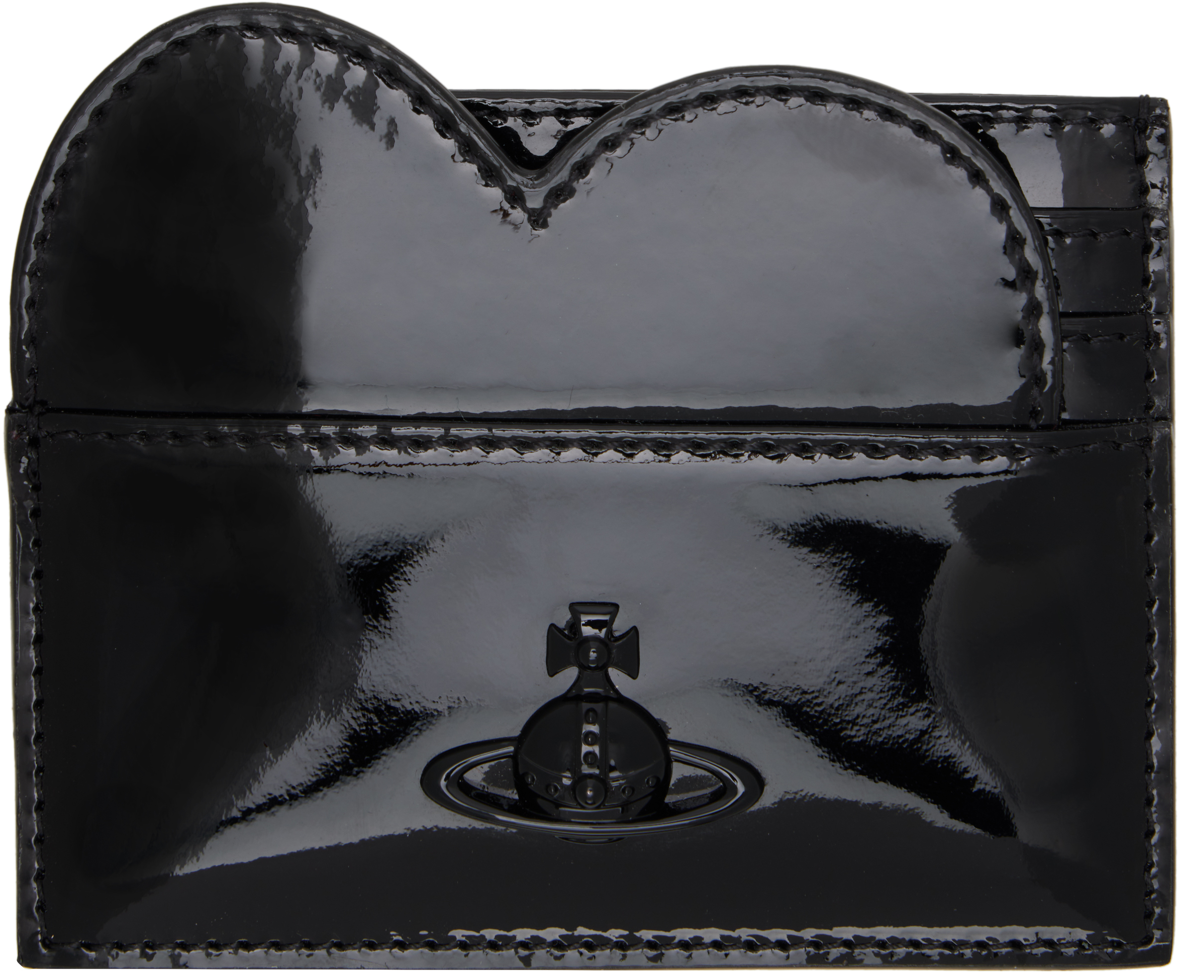 折りたたみ財布 Vivienne Westwood Heart Card Holder Black 5403000AWL001NN401 Black Heart Card Holder by Vivienne Westwood on Sale