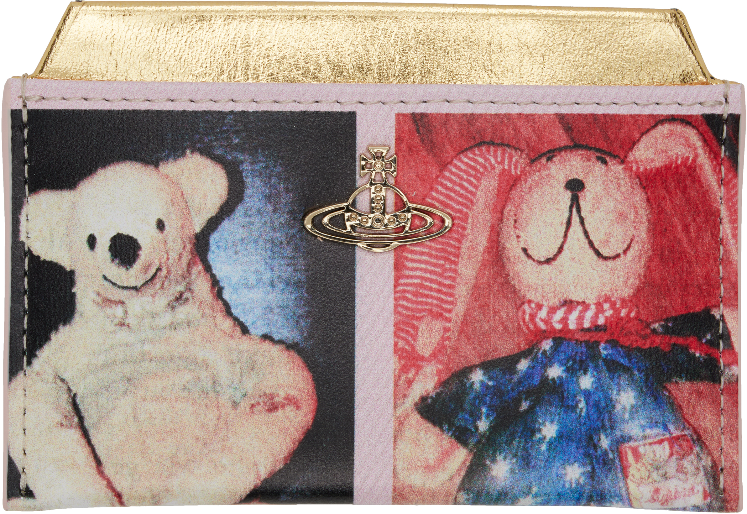 Vivienne Westwoodのマルチカラー Teddies Flat レザー カード