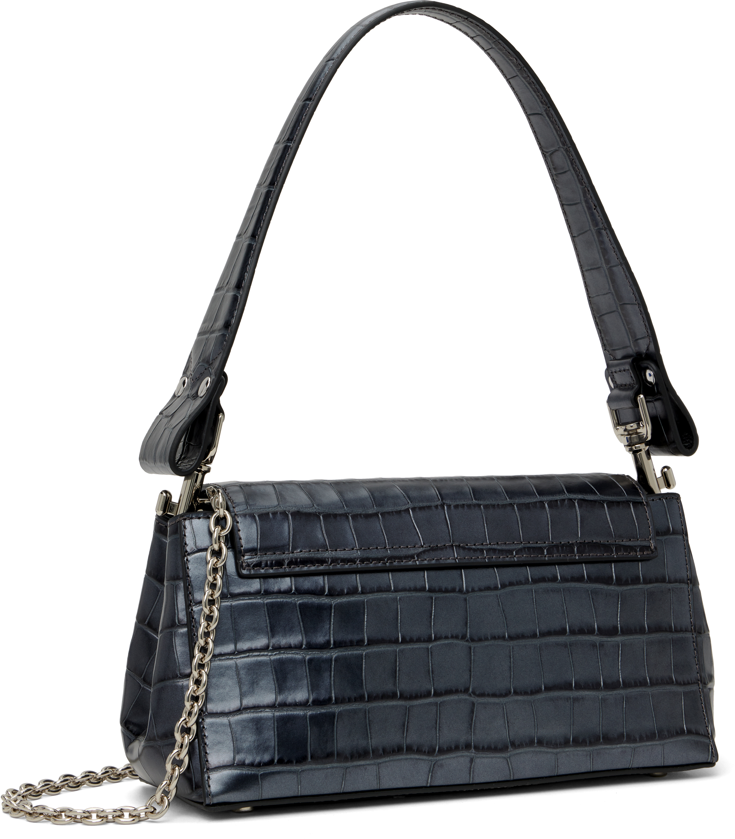 Vivienne Westwood Gunmetal Medium Hazel Bag In Ss25-n405