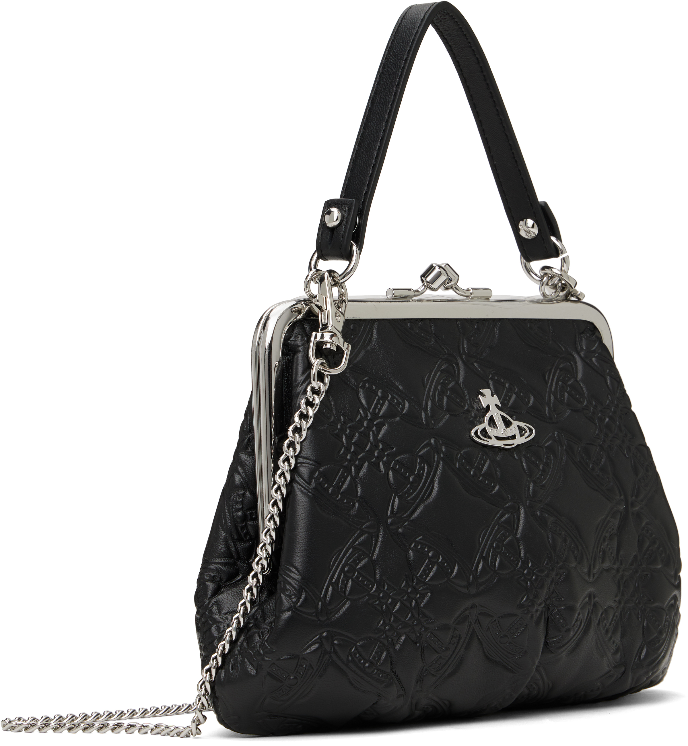 Vivienne Westwood Black Granny Frame Bag In Ss25-n403