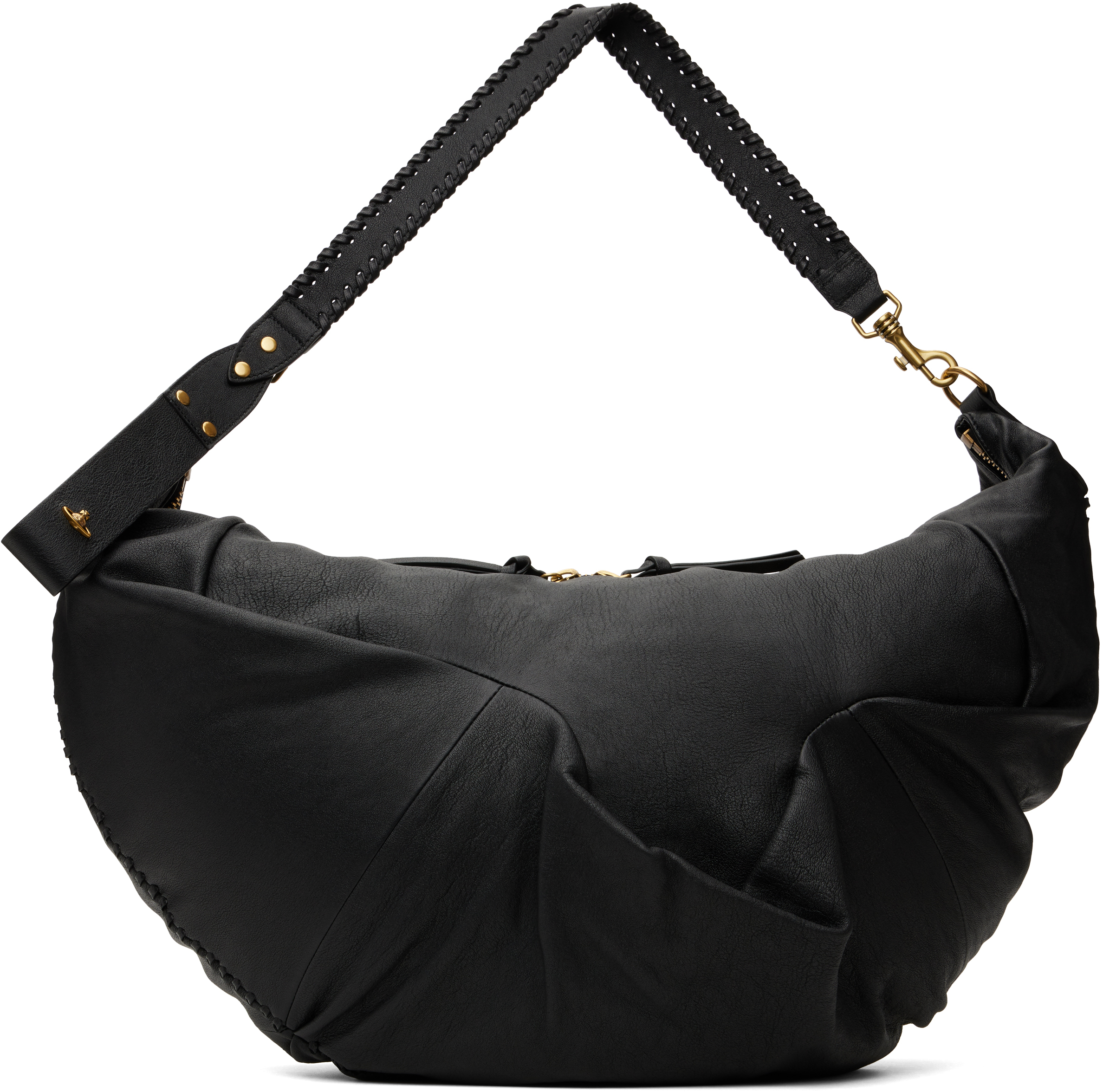 Vivienne Westwood アグネス ラージショルダーバッグ Vivienne Westwood: ブラック ラージ Agnes ショルダーバッグ