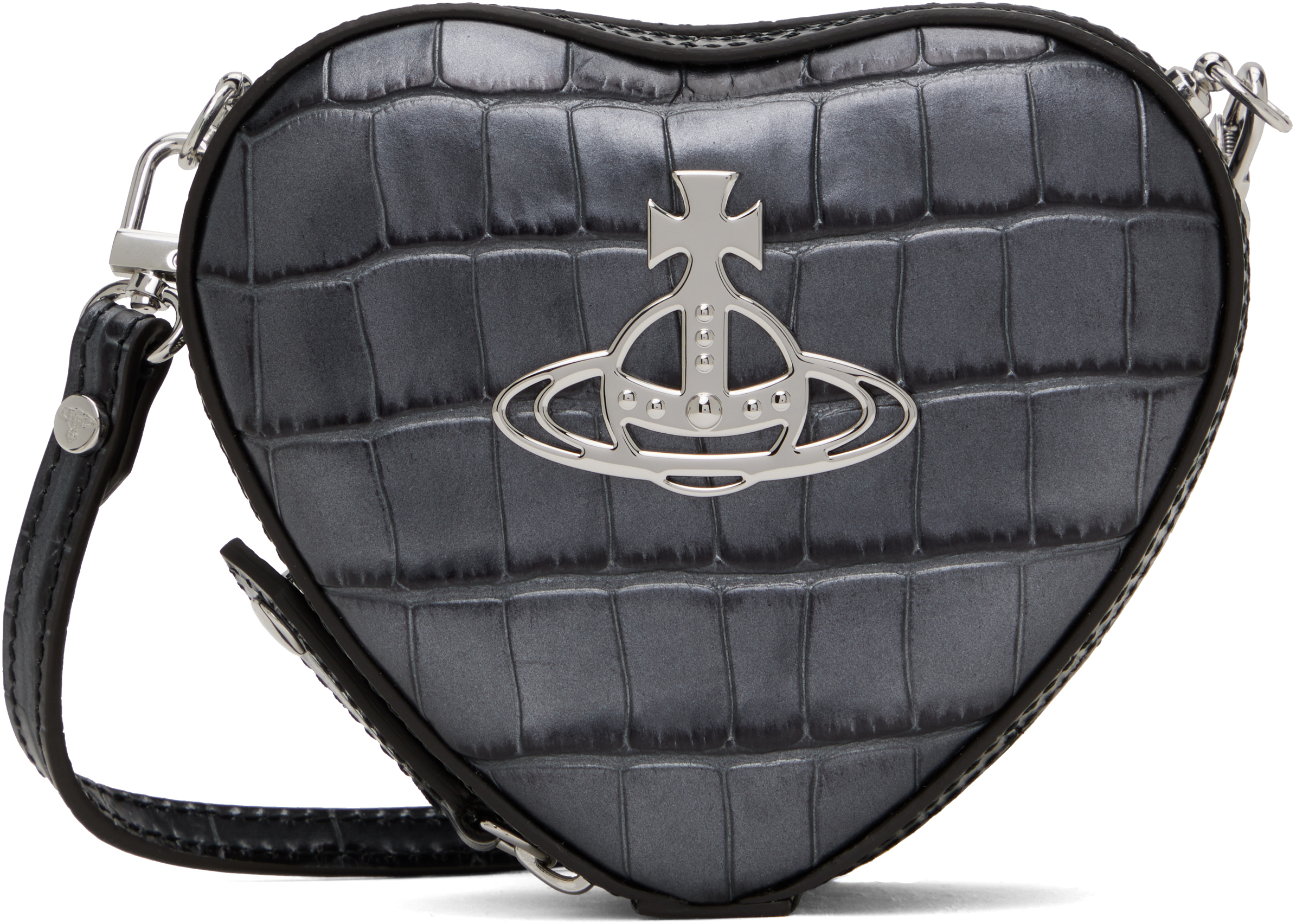 [Vivienne Westwood] Heart レザー クロコ型 リスレット ポーチ Vivienne Westwood] Heart レザー クロコ型 リスレット ポーチ