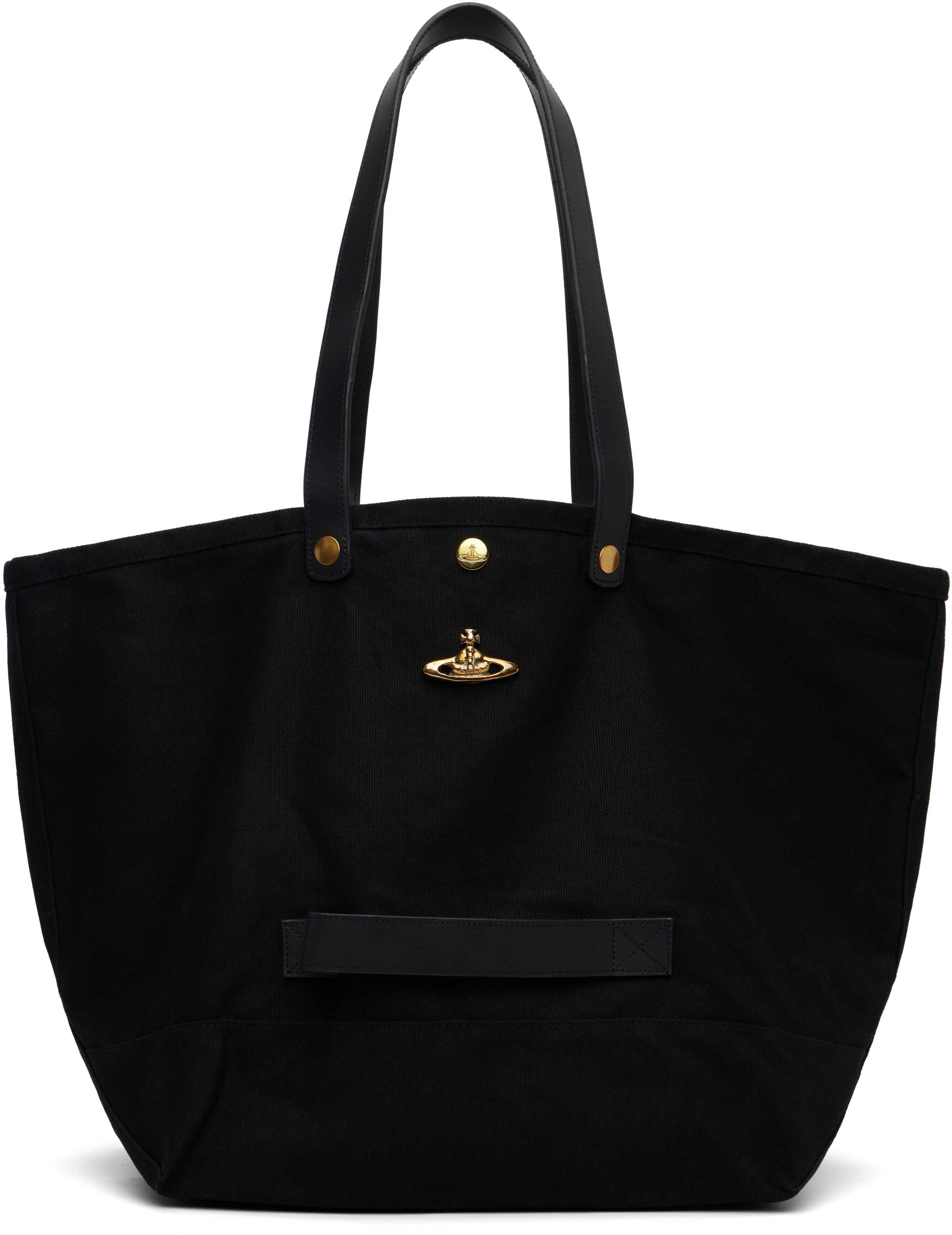 Black Utility Shopper Tote