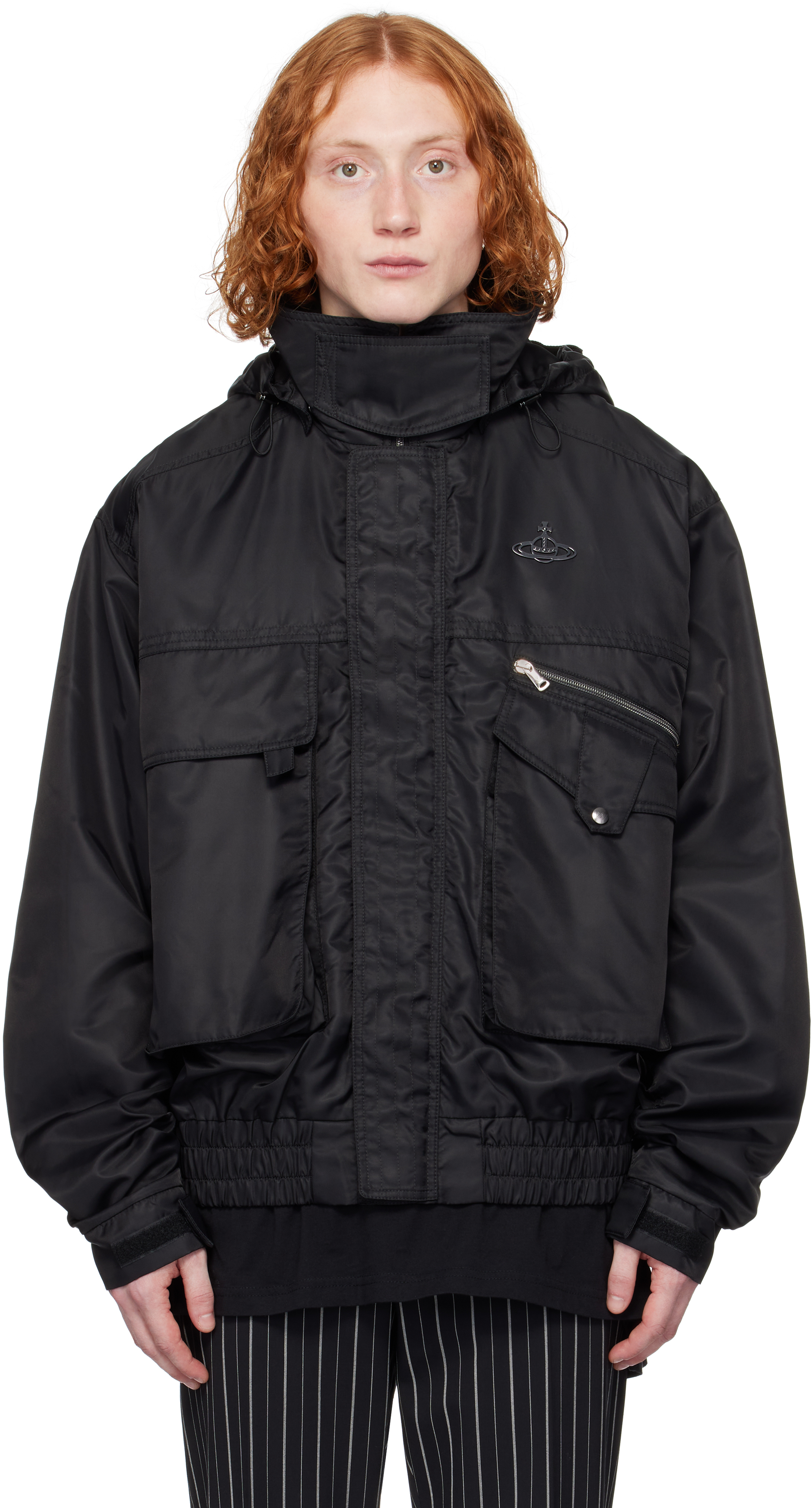 Black Nevada Bomber Jacket by Vivienne Westwood on Sale
