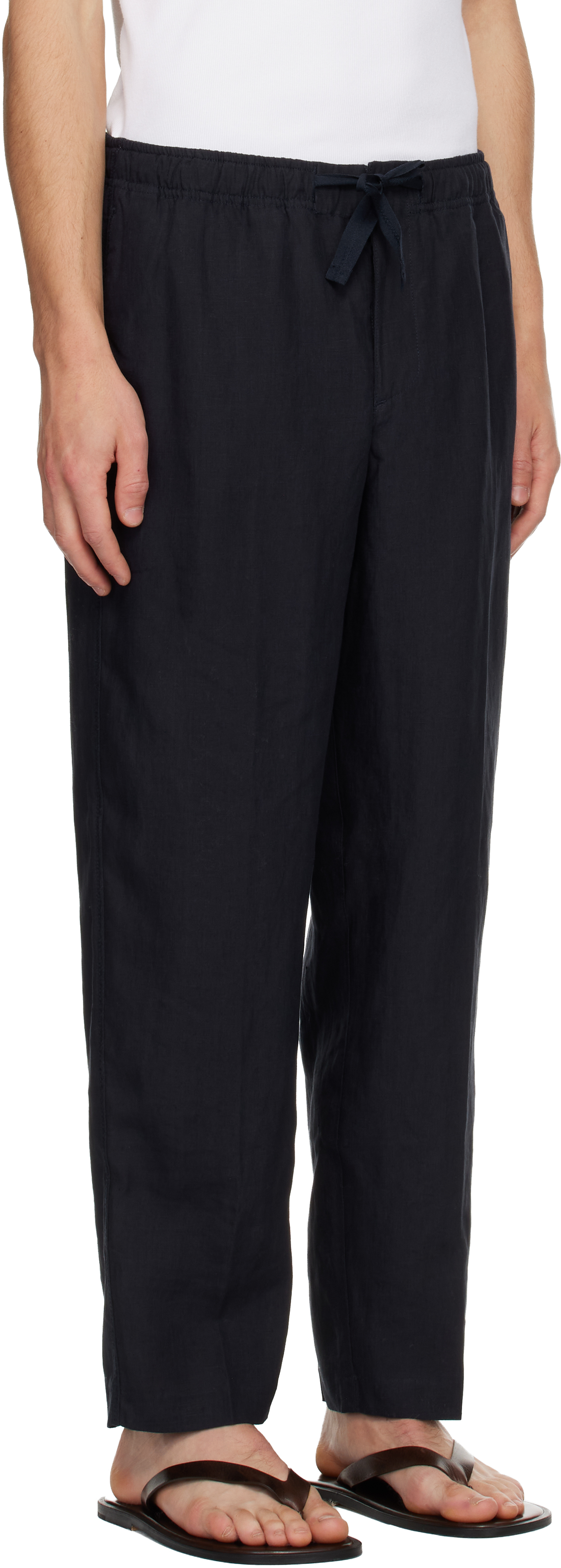 Orlebar Brown Navy Alex Lino Trousers In Blue