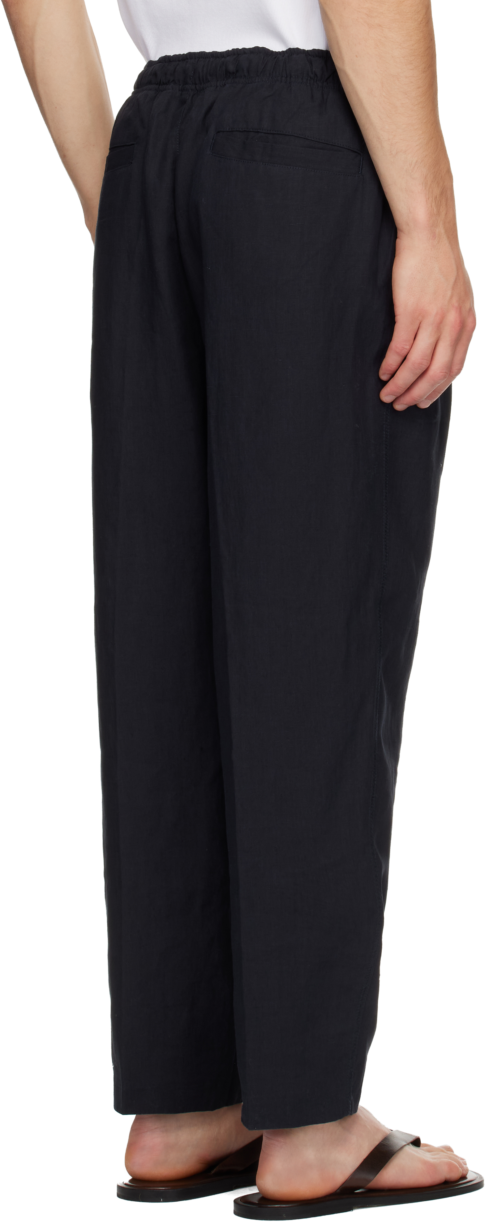 Orlebar Brown Navy Alex Lino Trousers In Blue