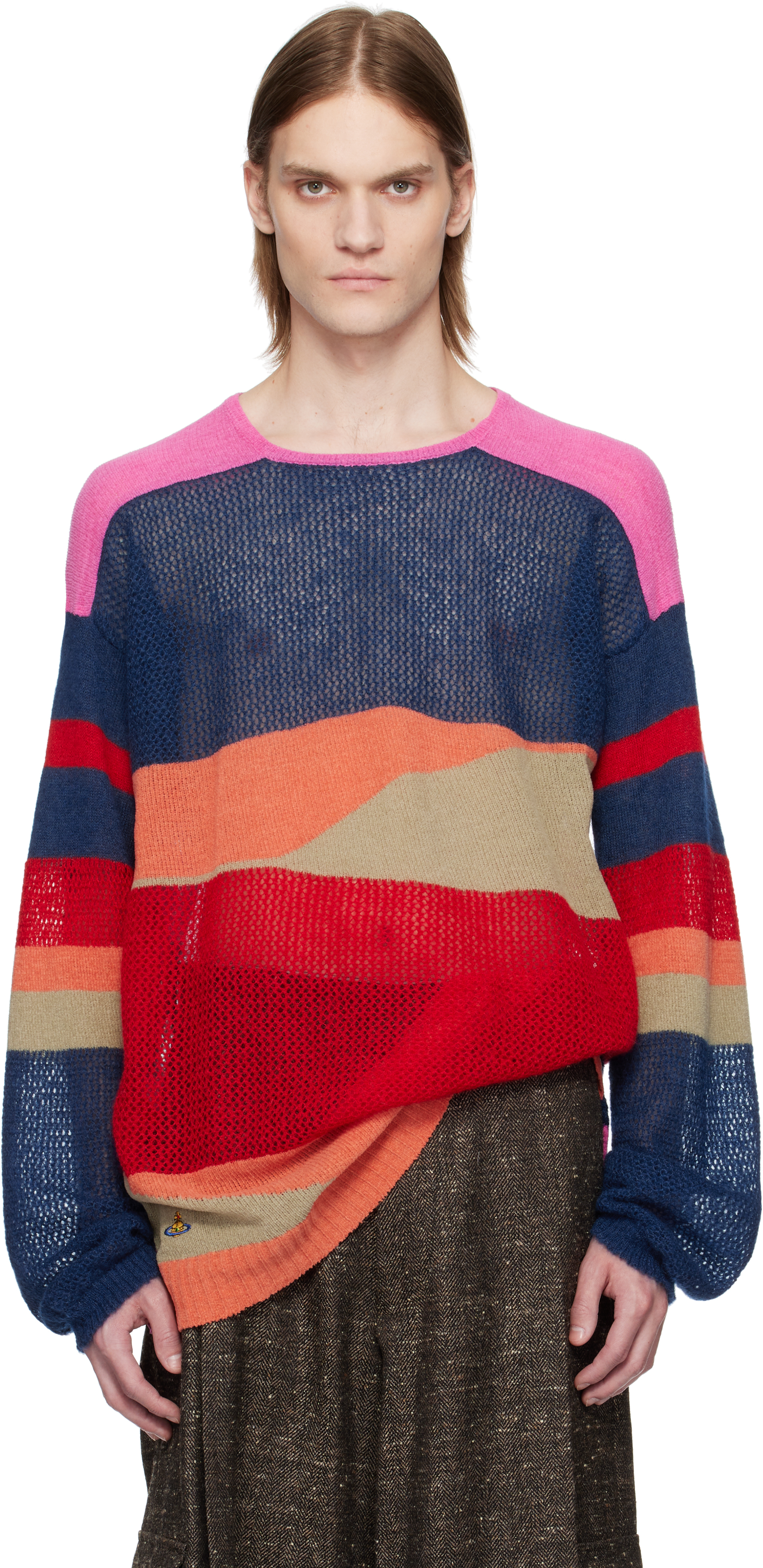 Vivienne Westwood: Multicolor Distressed Sweater | SSENSE