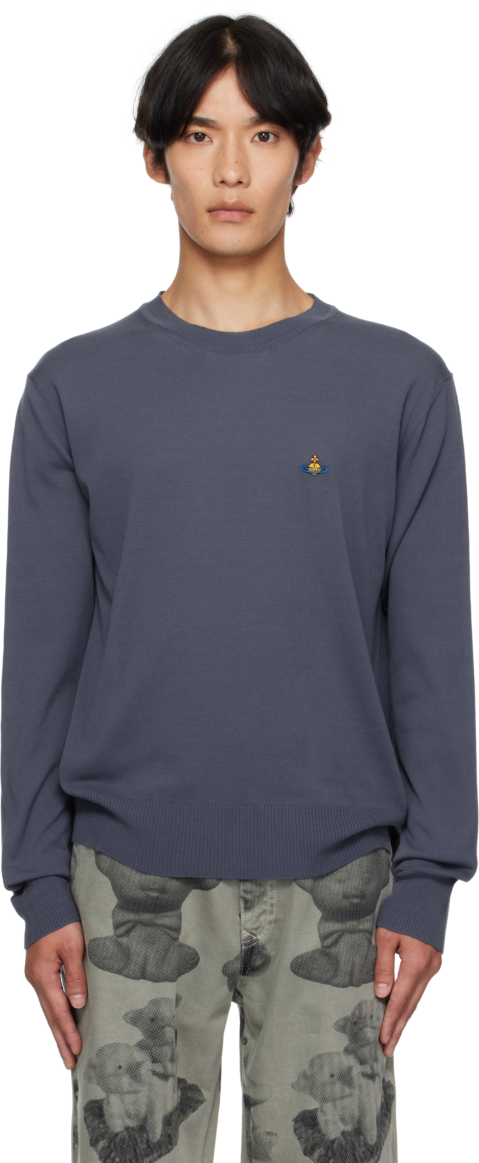 White Alex Round Neck Sweater