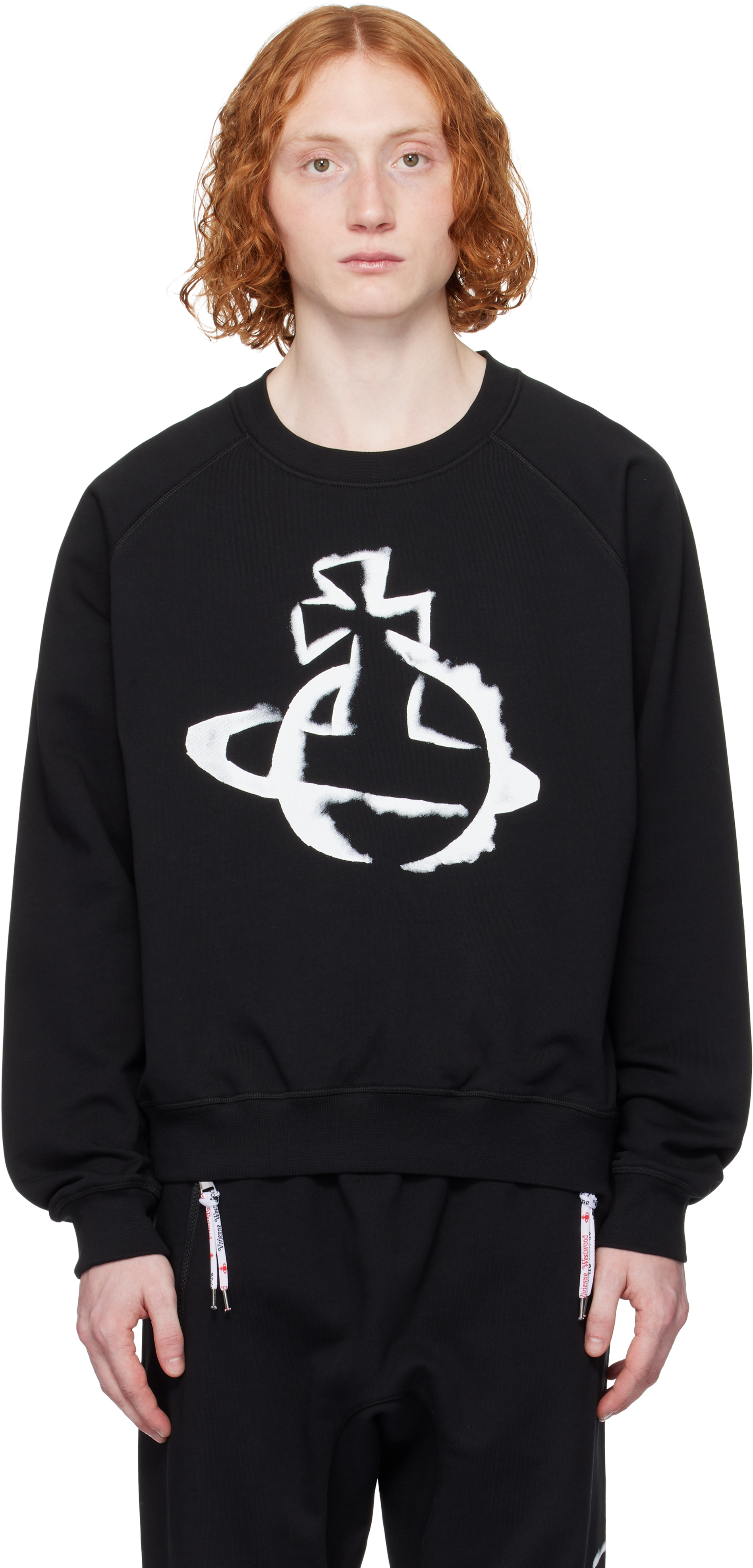 Black Stencil Orb Raglan Sweatshirt