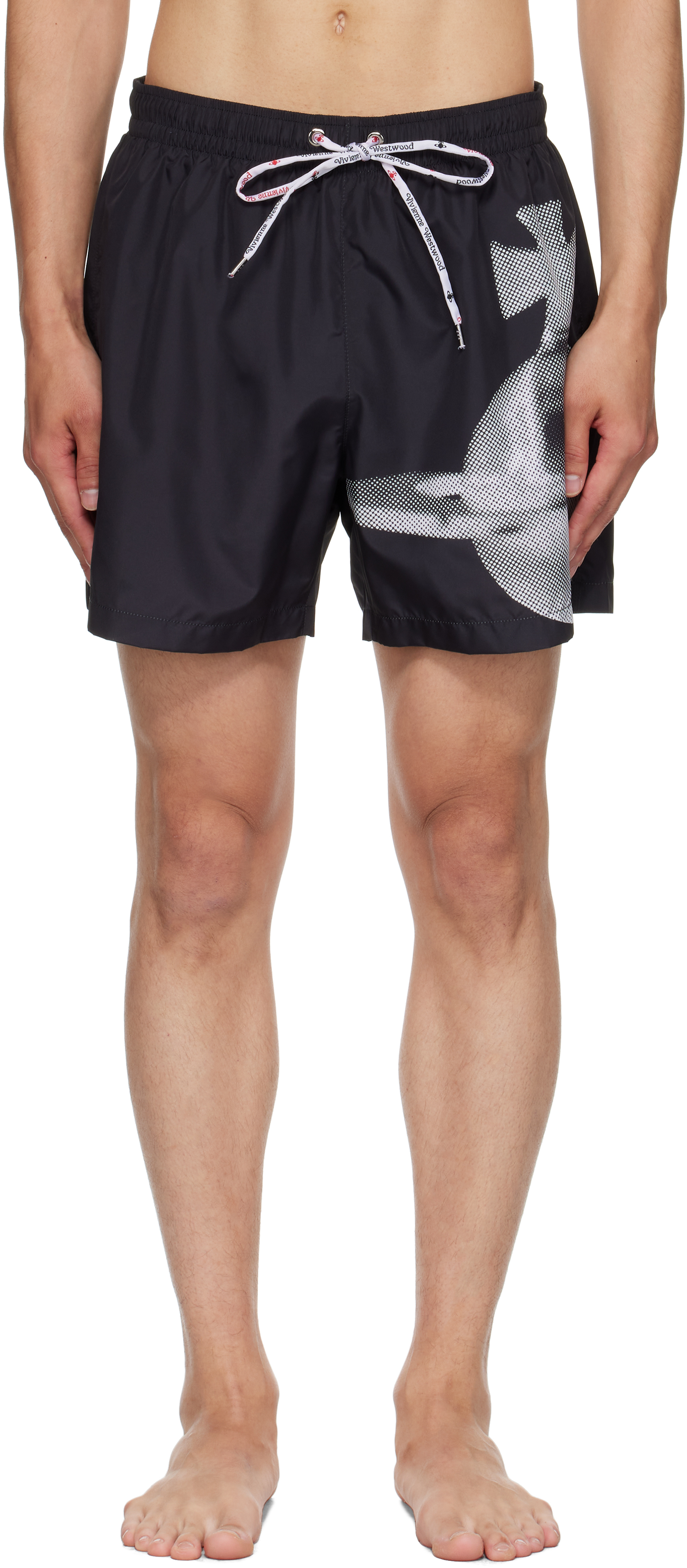 Red Pixel Orb Surf Boxer Swim Shorts