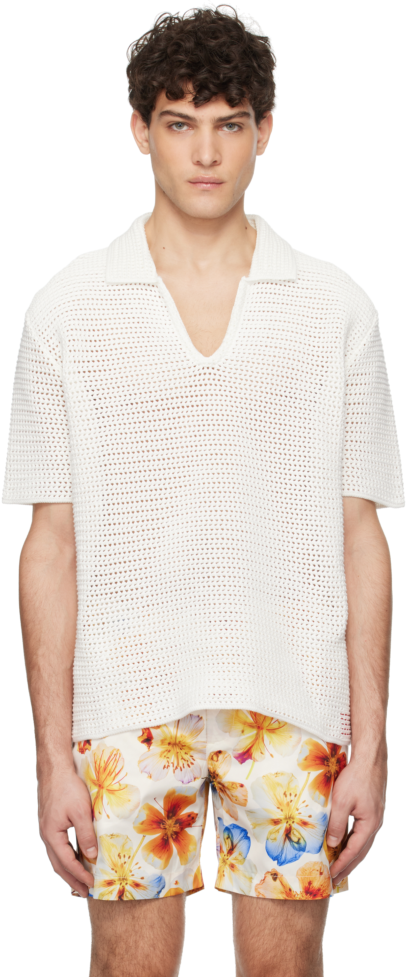 Off-White Batten Crochet Polo