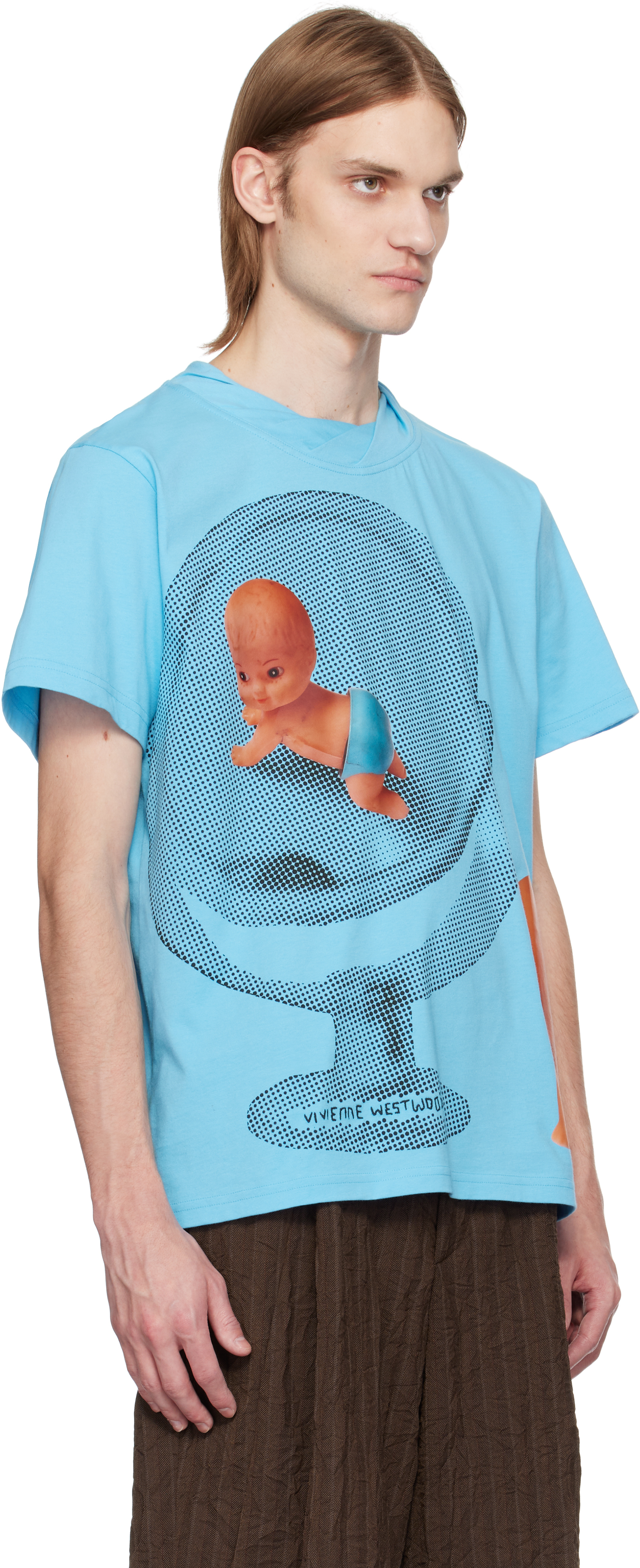 Vivienne Westwood Baby Isla T-shirt Cotton Blue L Unisex In Ss25-l402