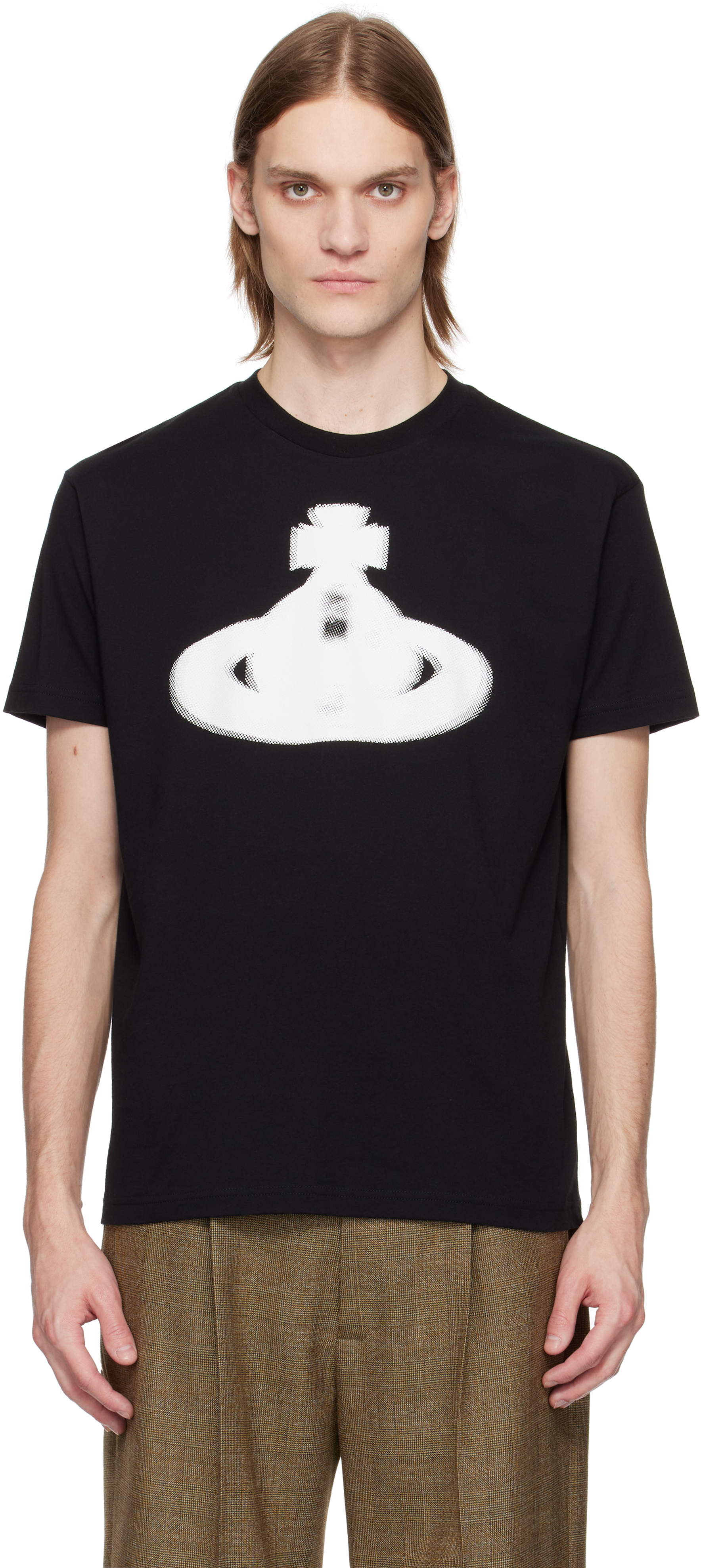 Black Halftone Orb Classic T-shirt