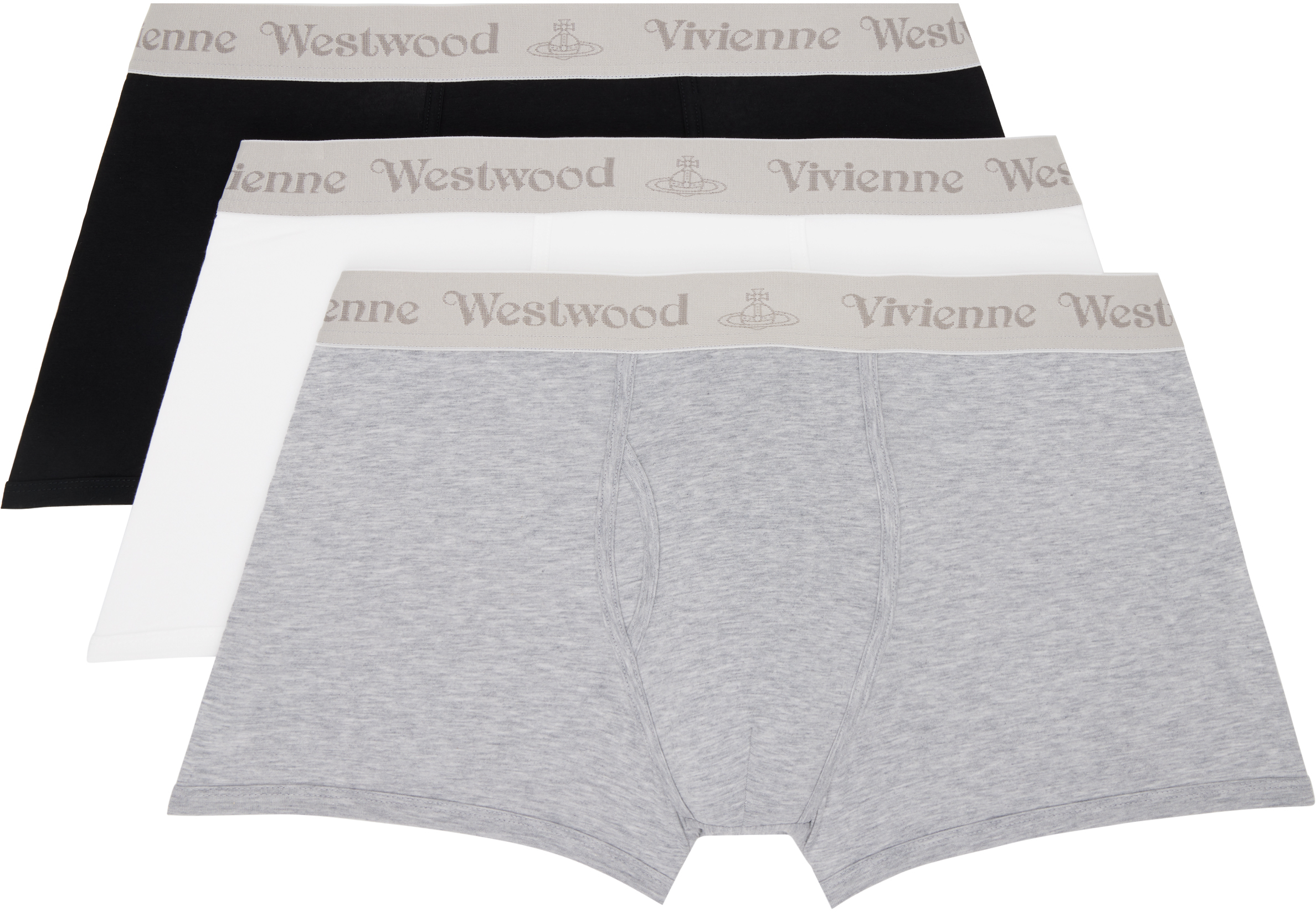 Three-Pack Multicolor Band Boxer Briefs