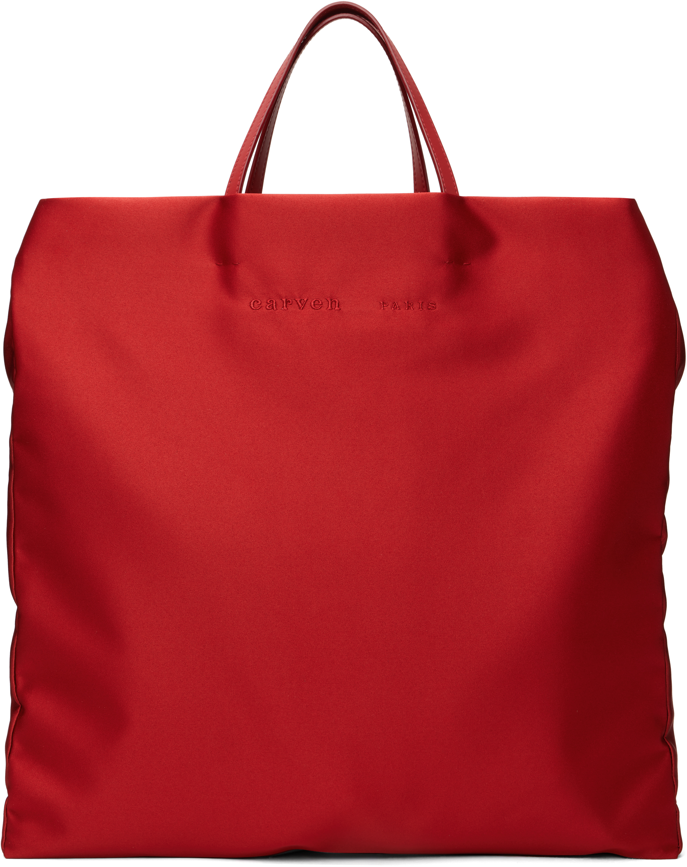 Carven: Red Jeanne Tote | SSENSE 대한민국 Carven: Red Jeanne Tote | SSENSE 대한민국