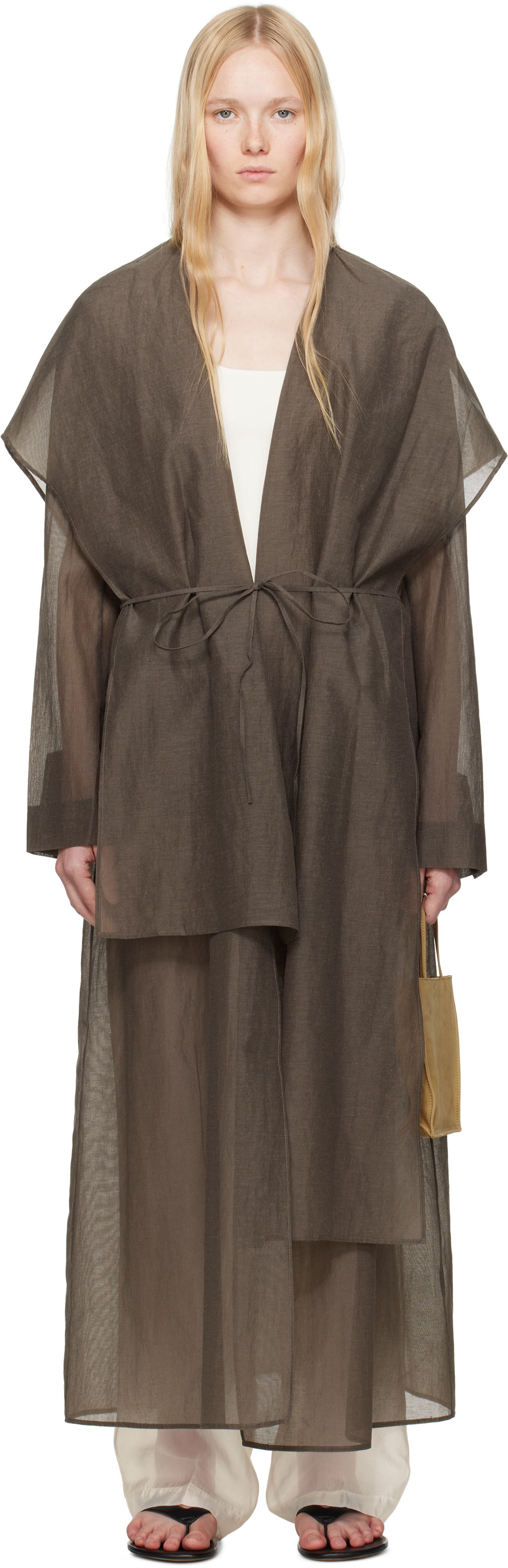 Ruohan Brown Copperi Trench Coat In Brown