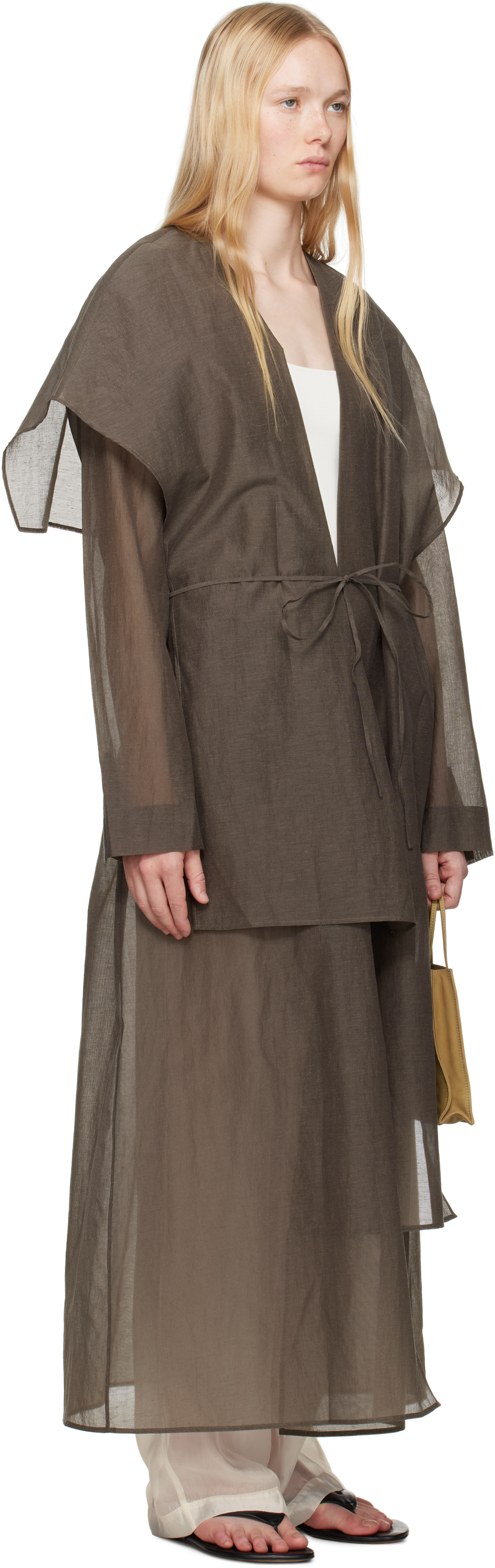 Ruohan Brown Copperi Trench Coat In Brown