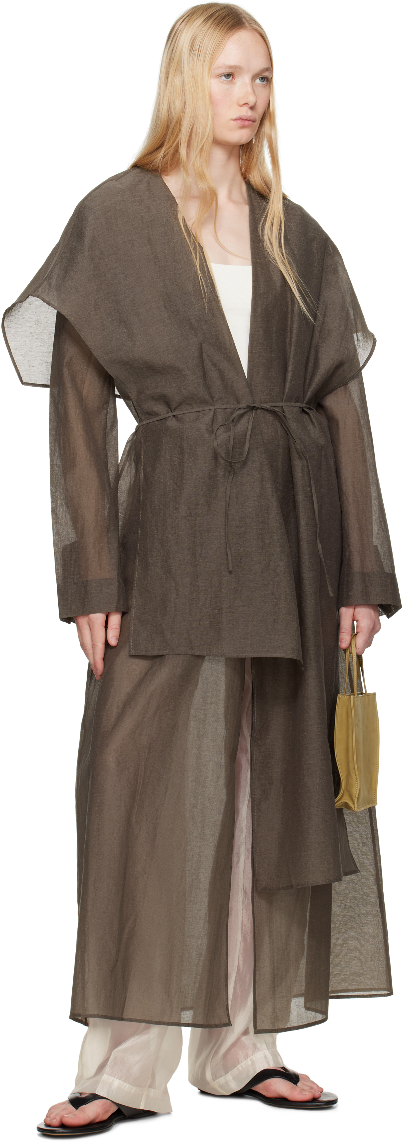 Ruohan Brown Copperi Trench Coat In Brown