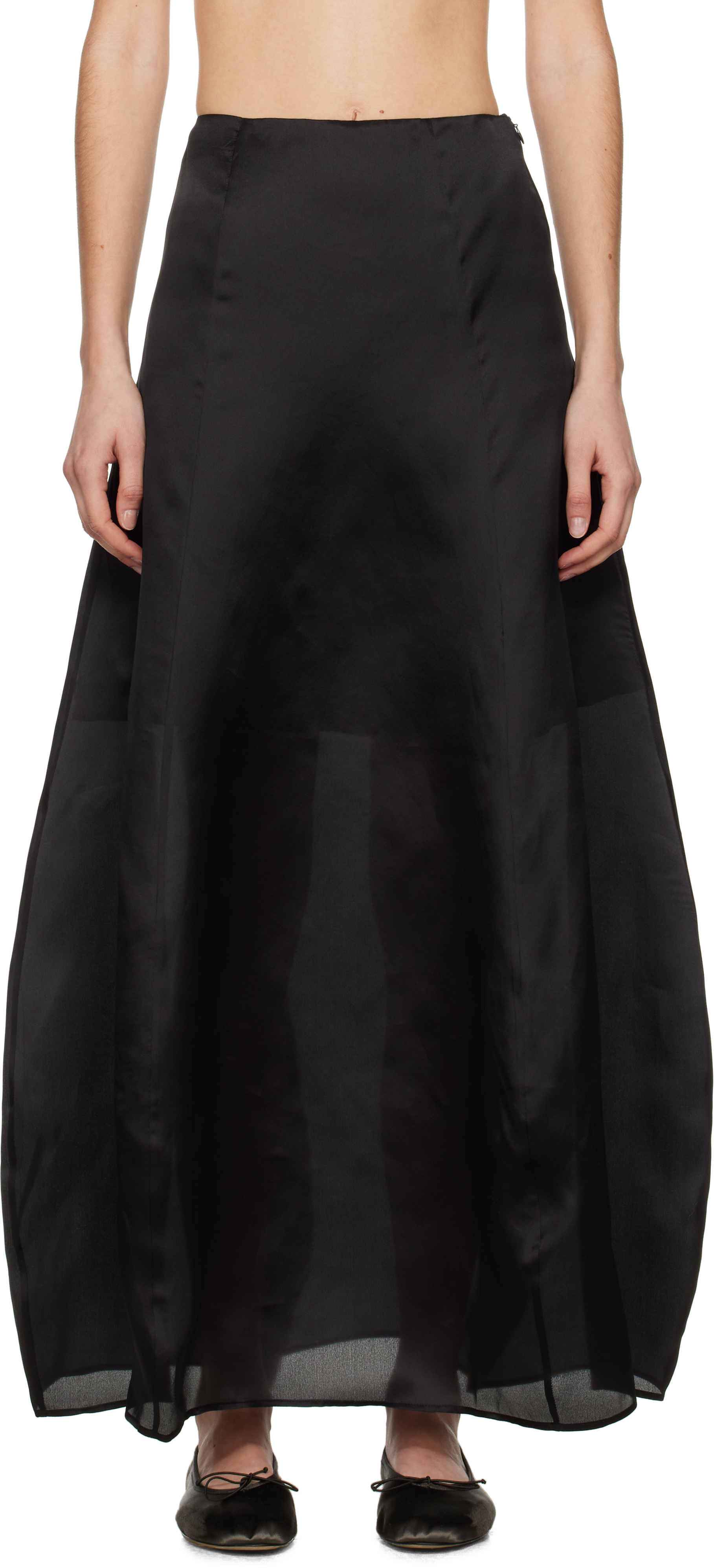 Black Cocoon Maxi Skirt