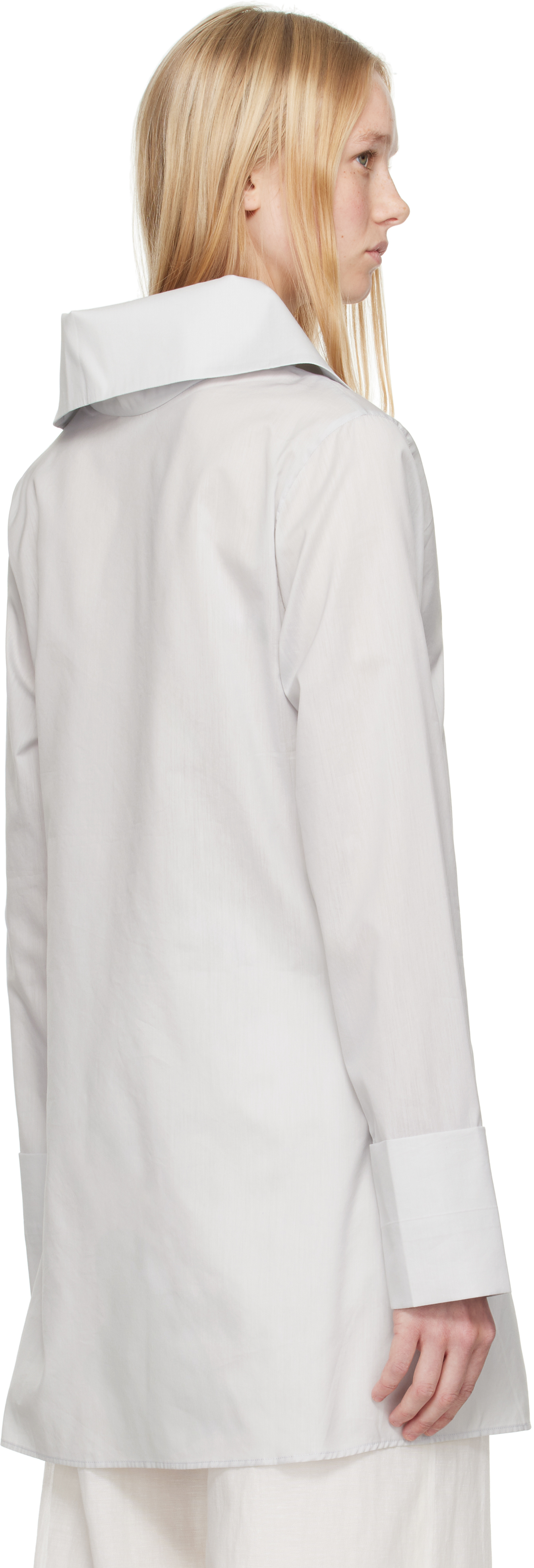 Ruohan Gray Water Color Tinos Long Sleeve Shirt