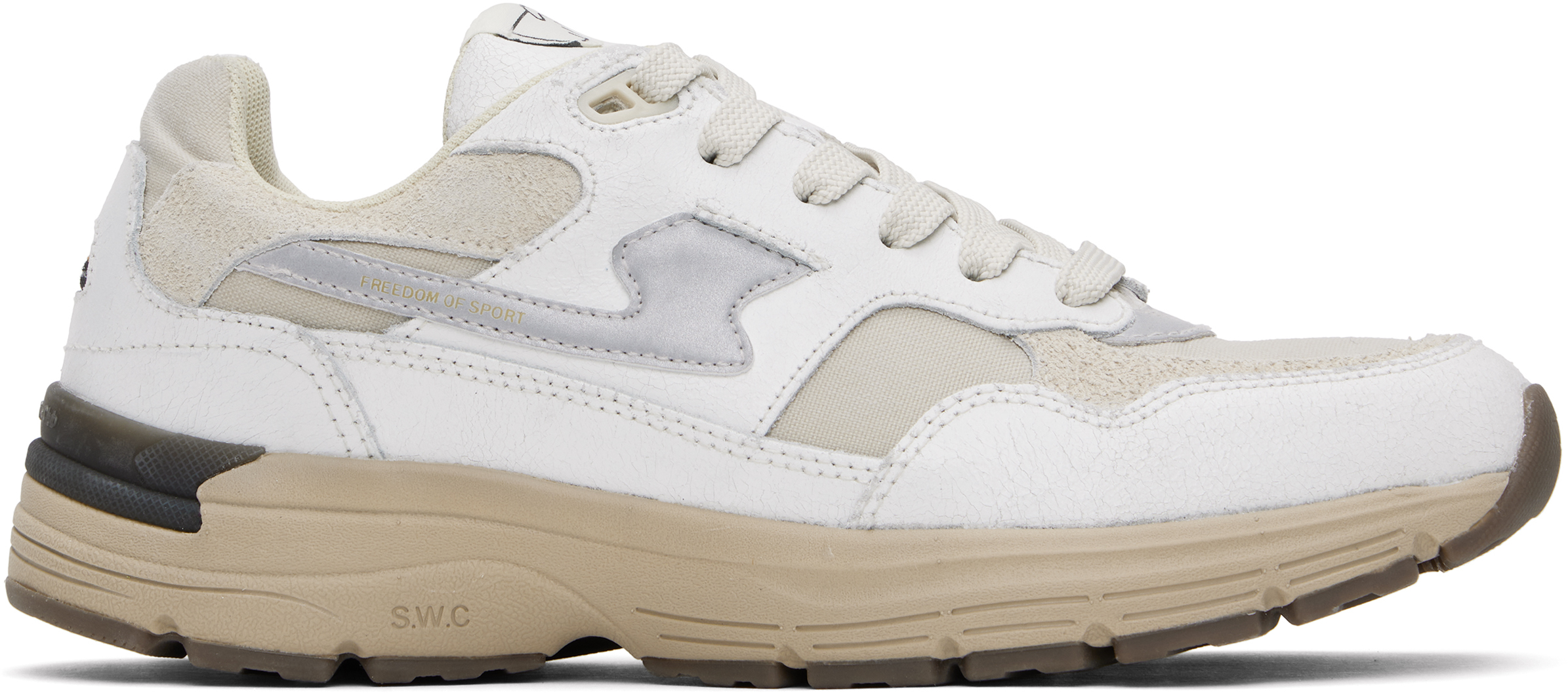 White & Beige Amiel S-Strike Sneakers