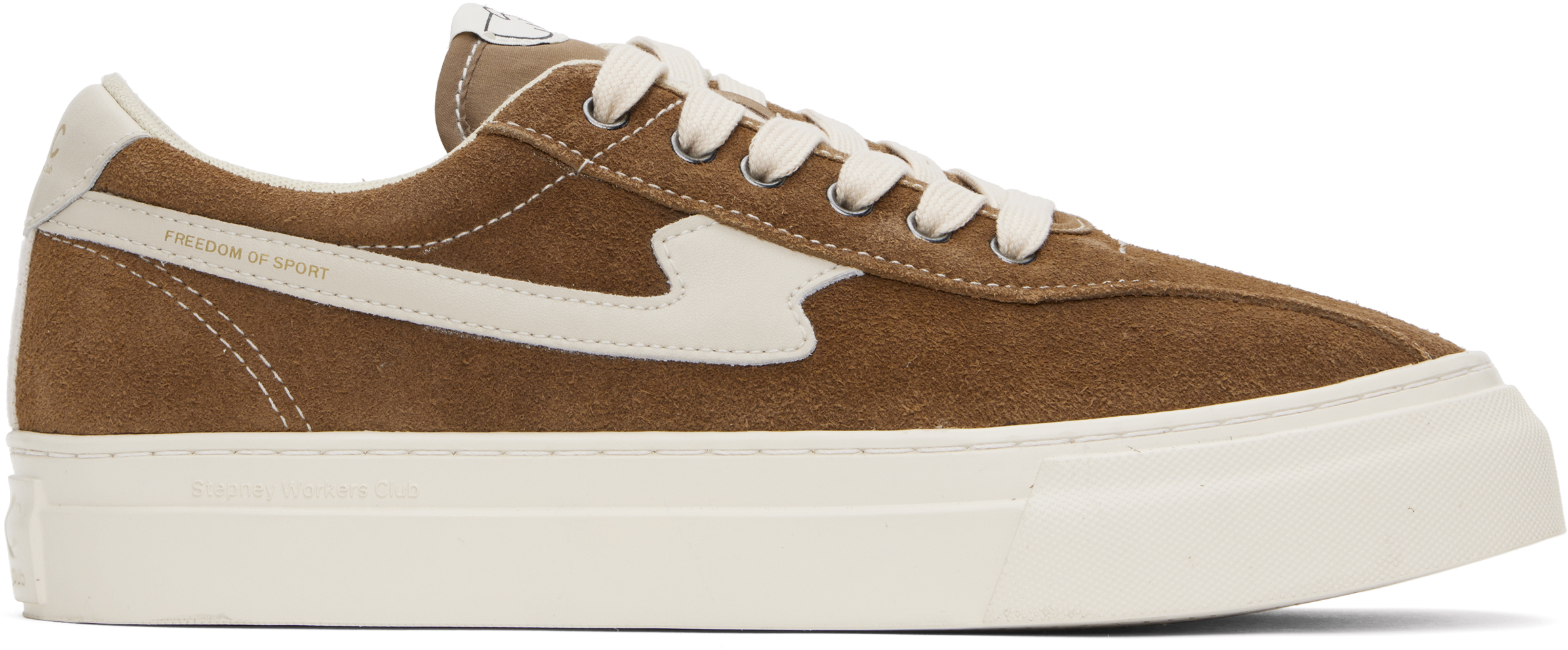 Brown & White Dellow S-Strike Cup Suede Sneakers