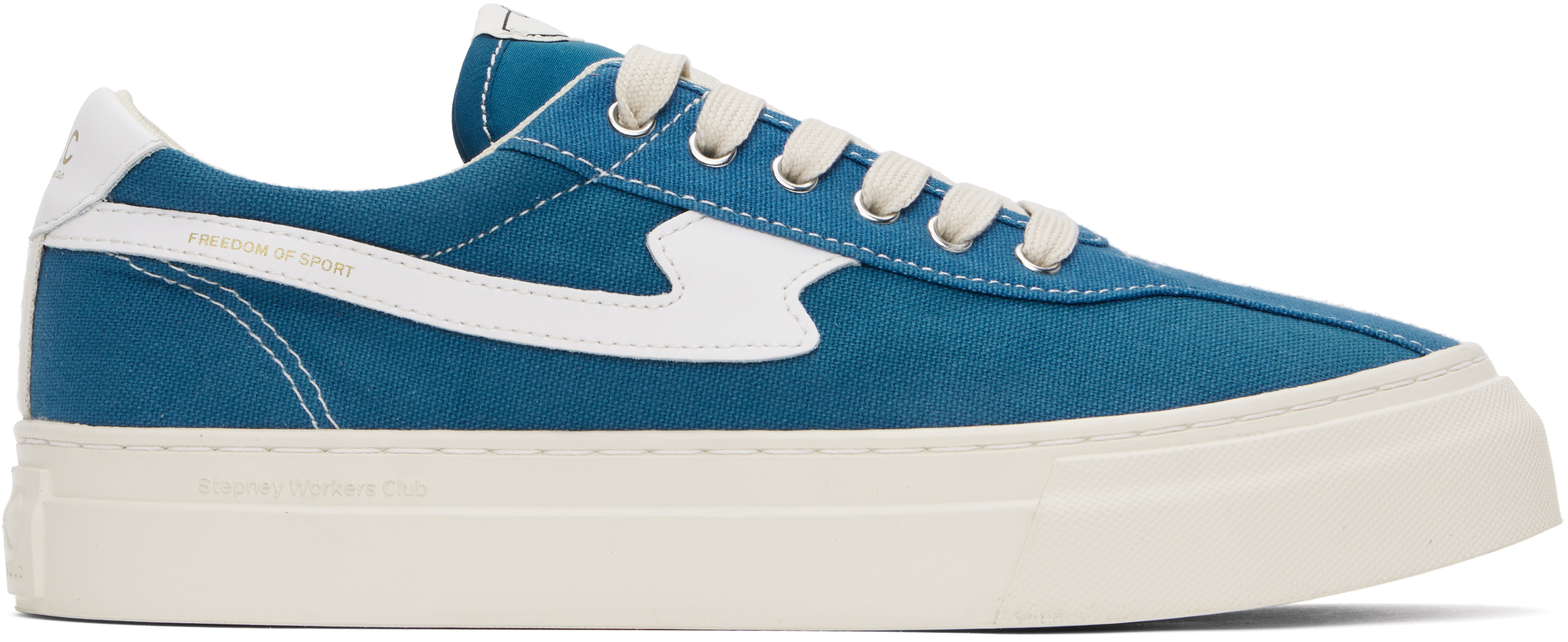 Blue & White Dellow S-Strike Cup Canvas Sneakers