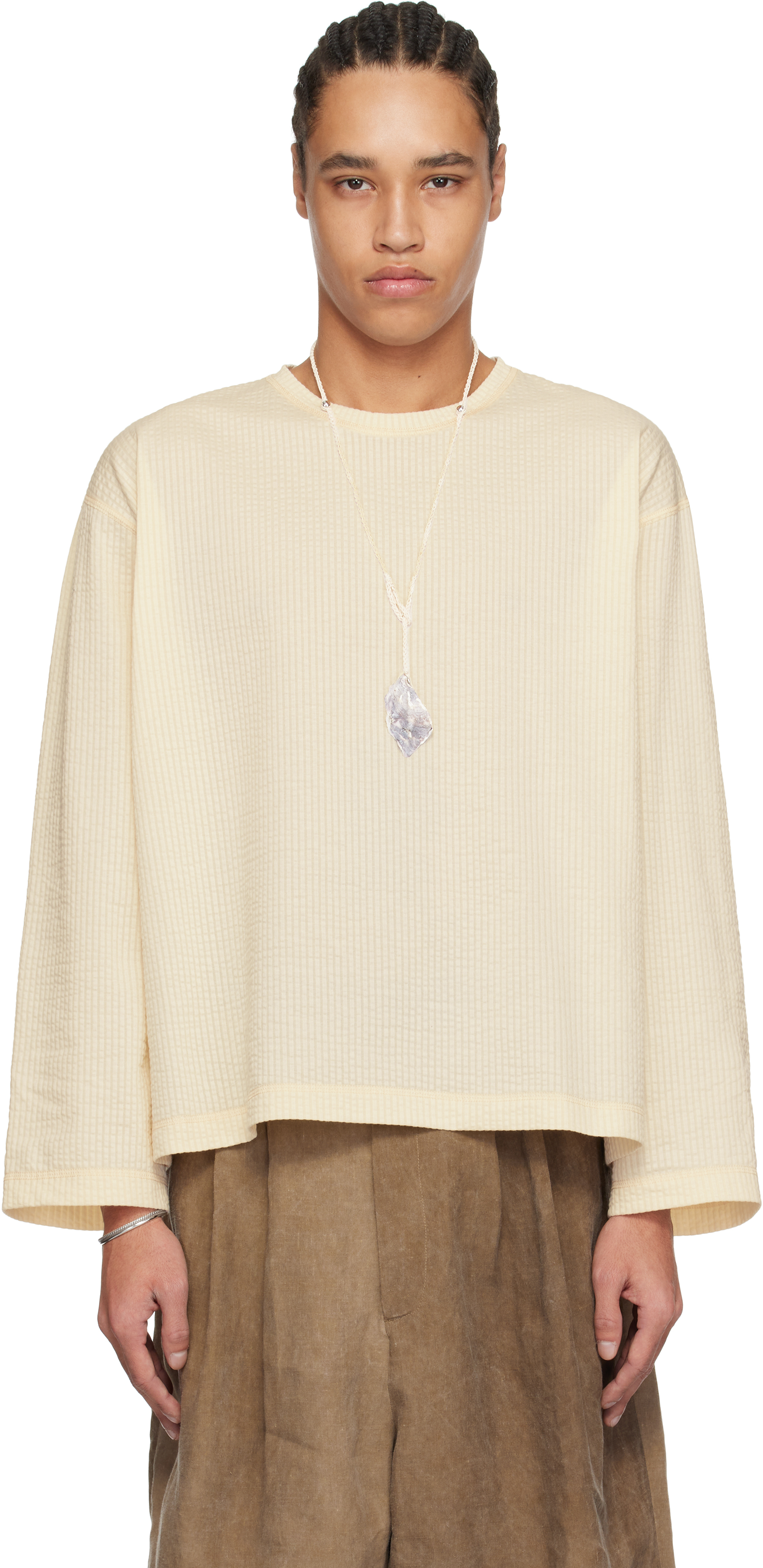 【関税込み】colbo オフホワイト LS Tシャツ colbo: Off-White LS T-shirt | SSENSE 日本