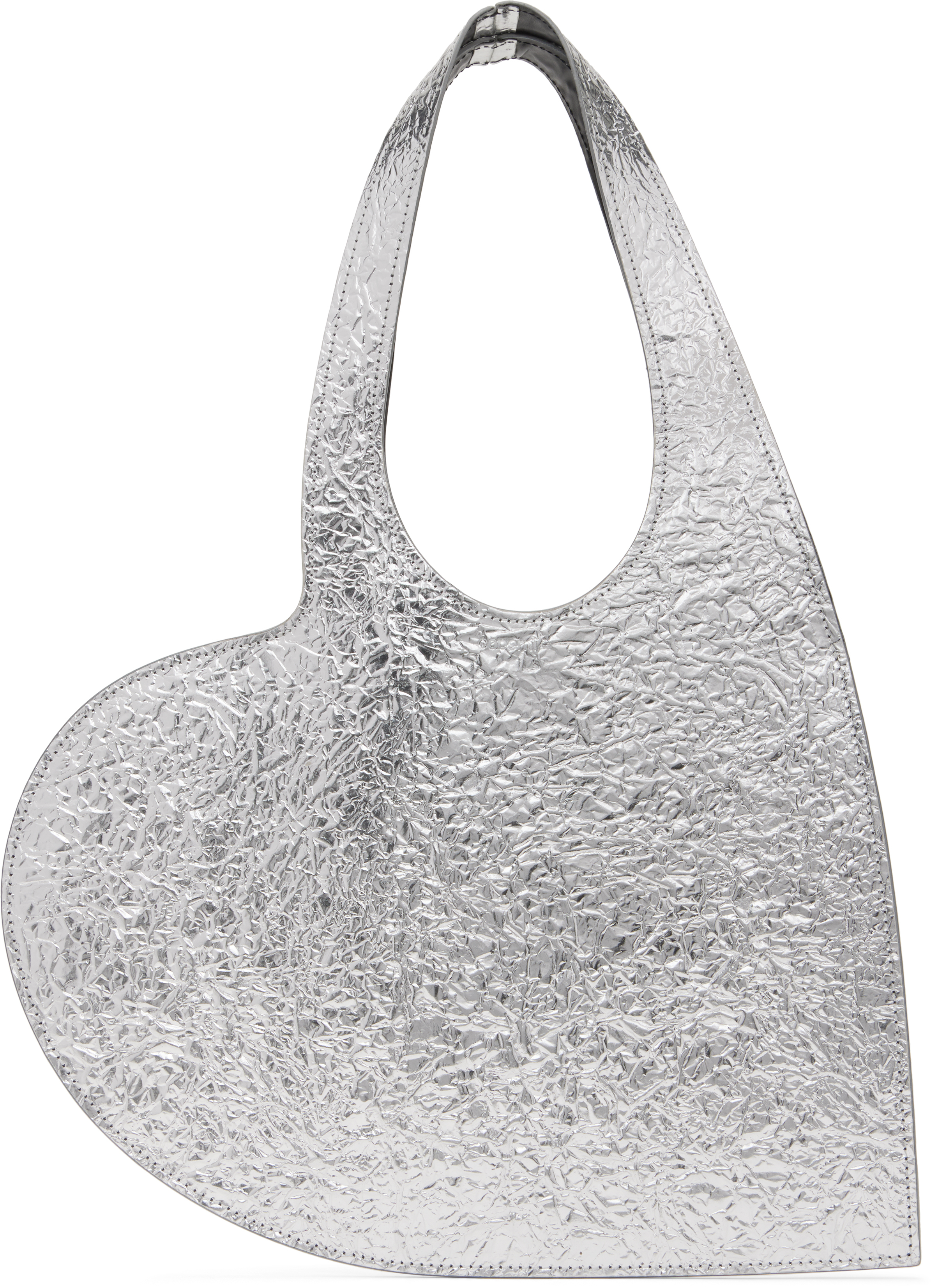 Silver Foil Mini Heart Tote