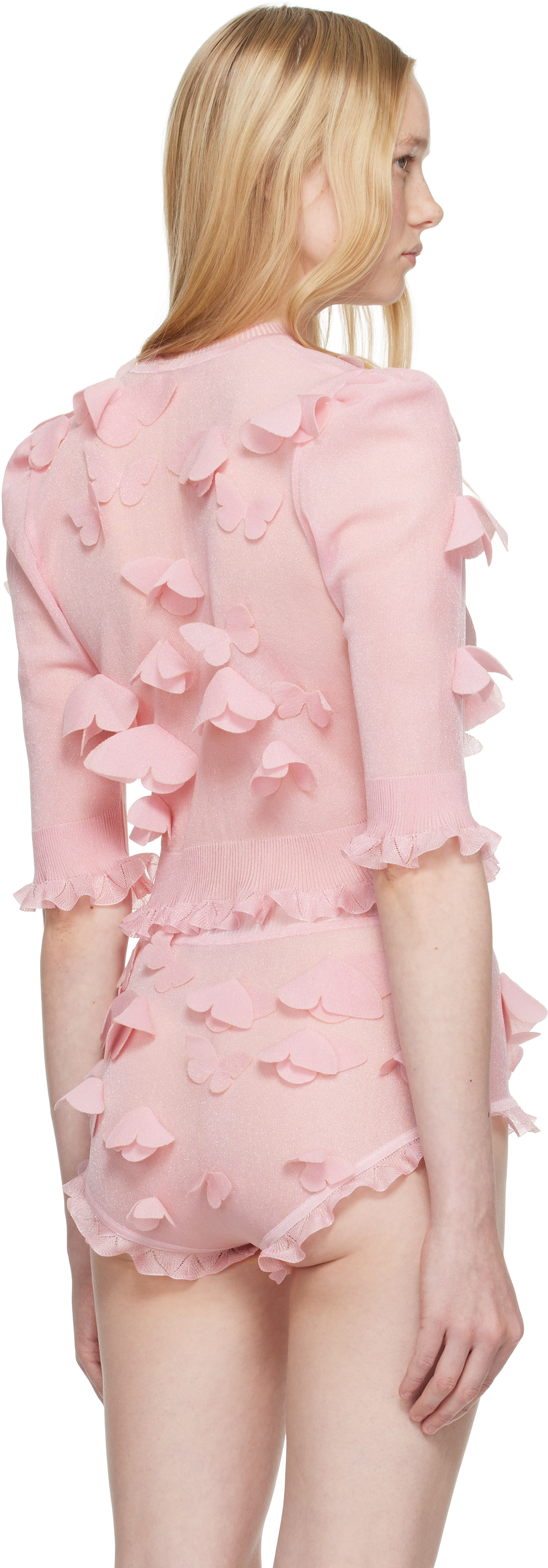 Coperni Pink Knitted Butterfly Top