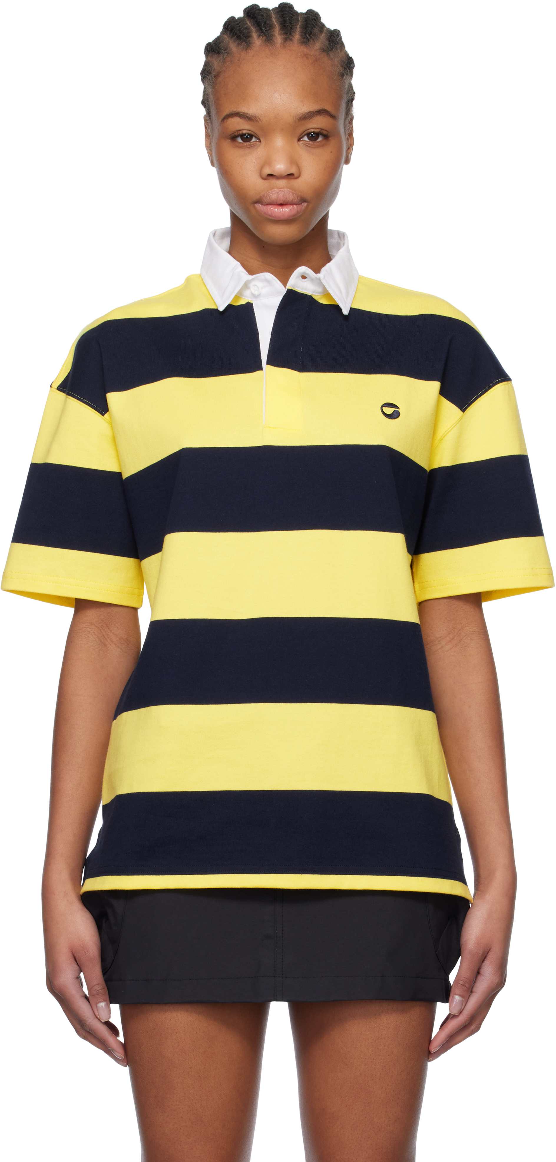 Yellow & Blue Striped Polo