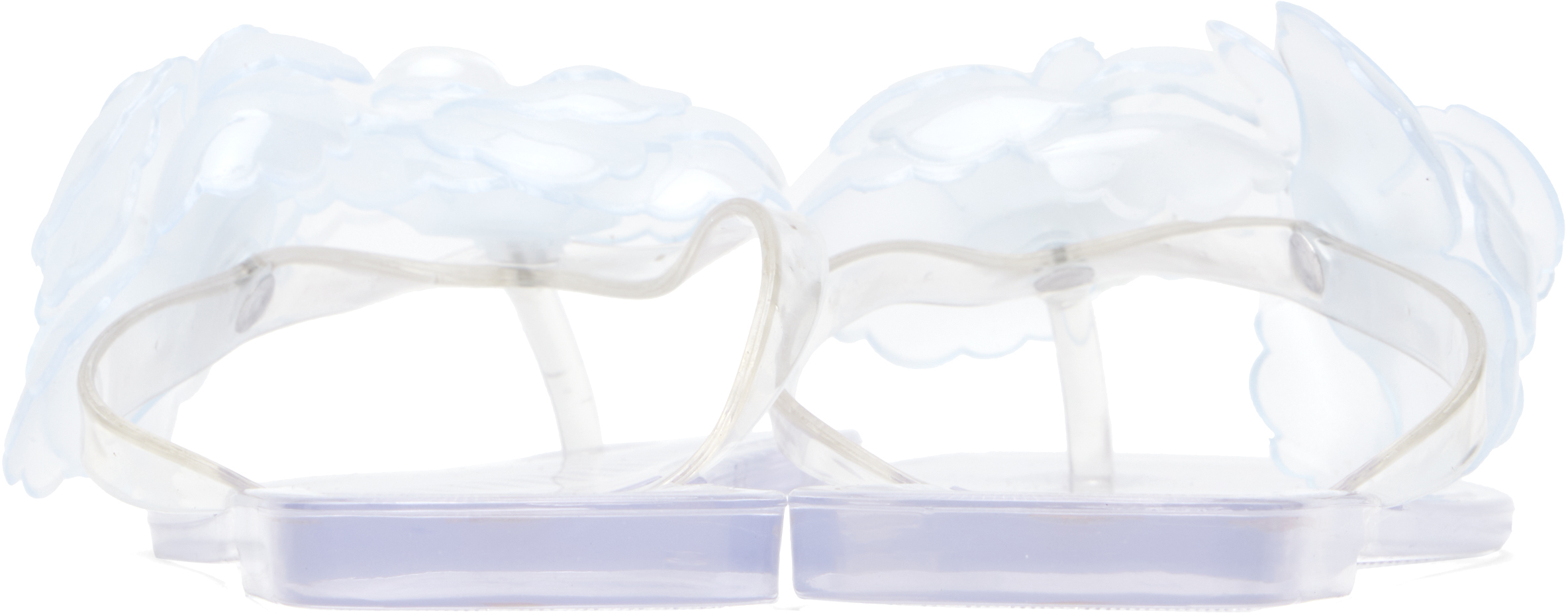 Coperni Transparent Silicone Flower Flip-flops In Clear