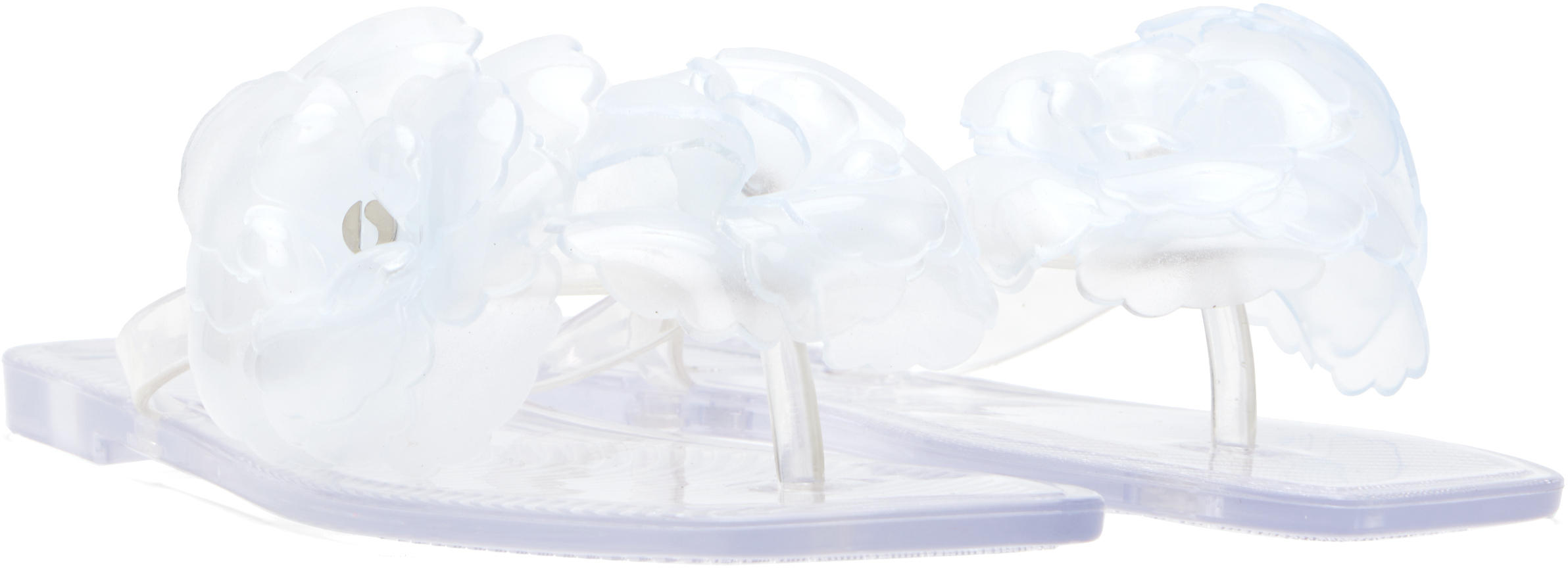 Coperni Transparent Silicone Flower Flip-flops In Clear