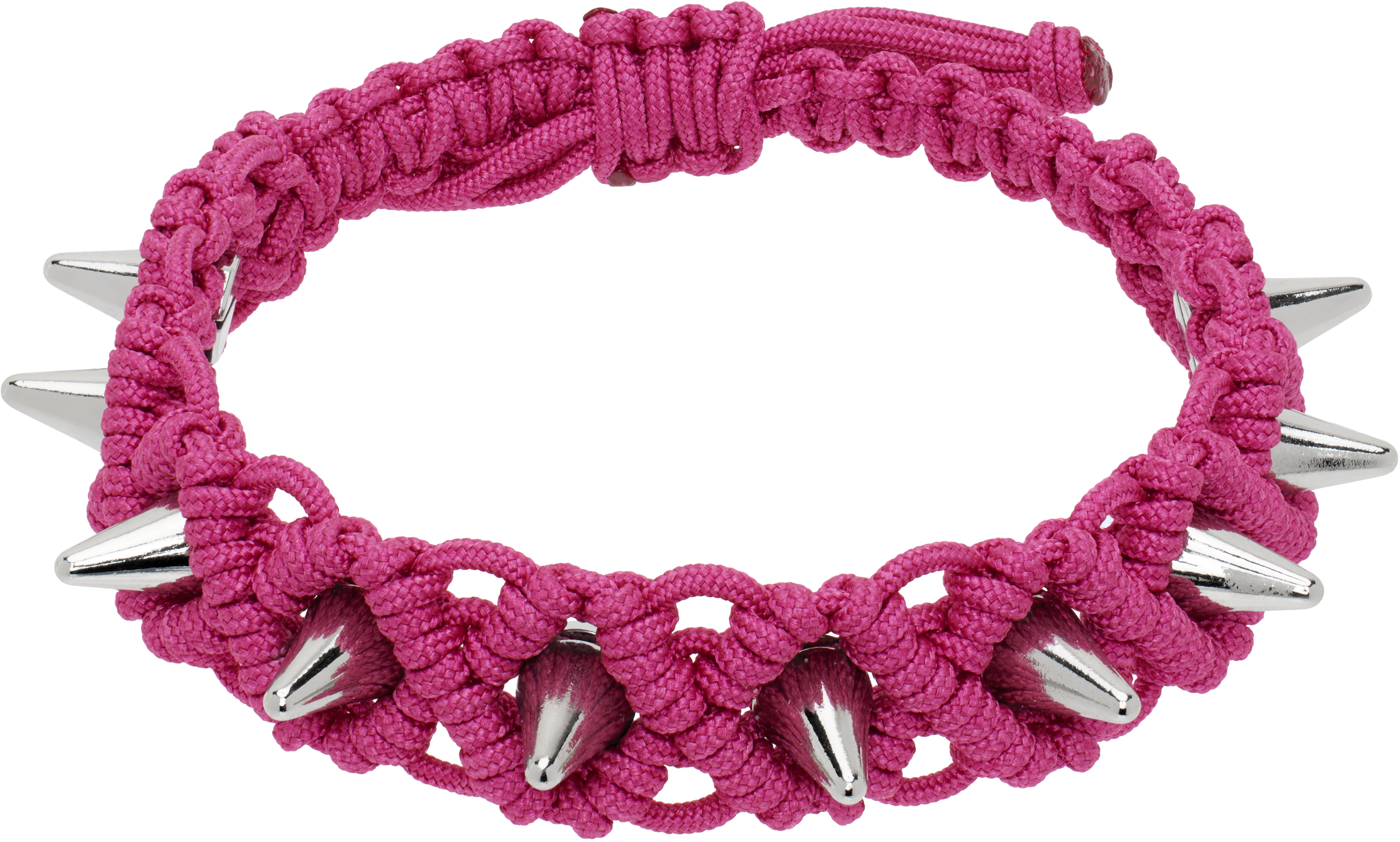 Pink Handmade Studded Noeud Bracelet