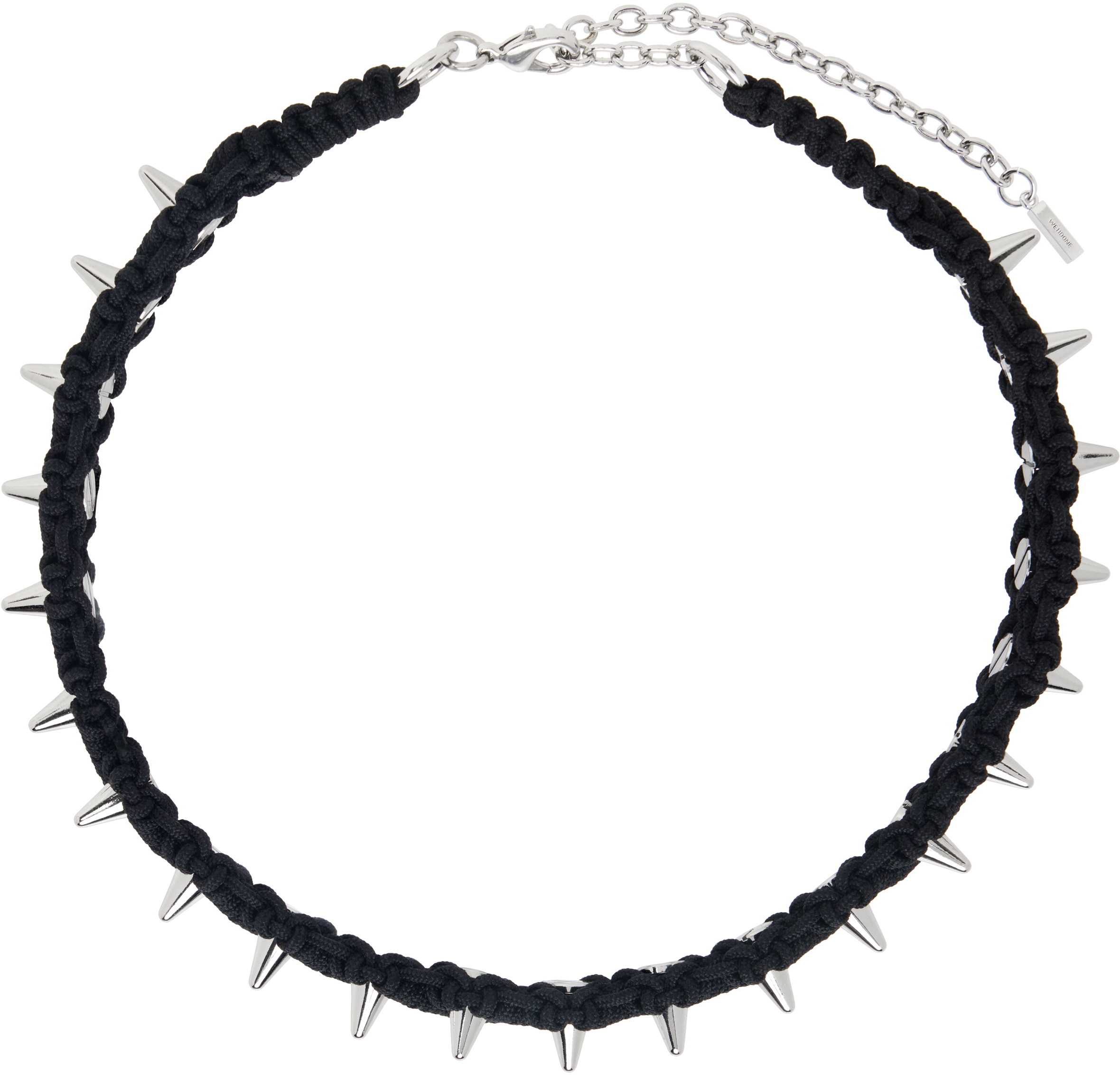 Black Handmade Studded Noeud Choker