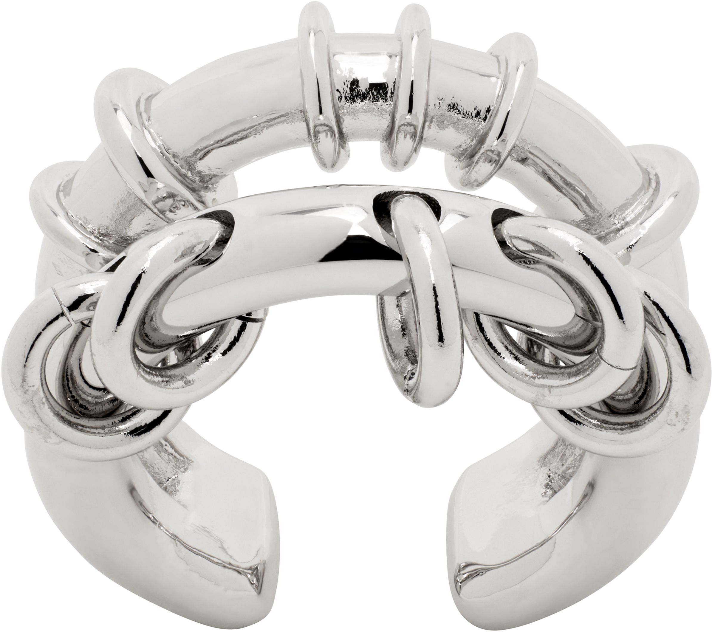 Silver Double Hoop Ring