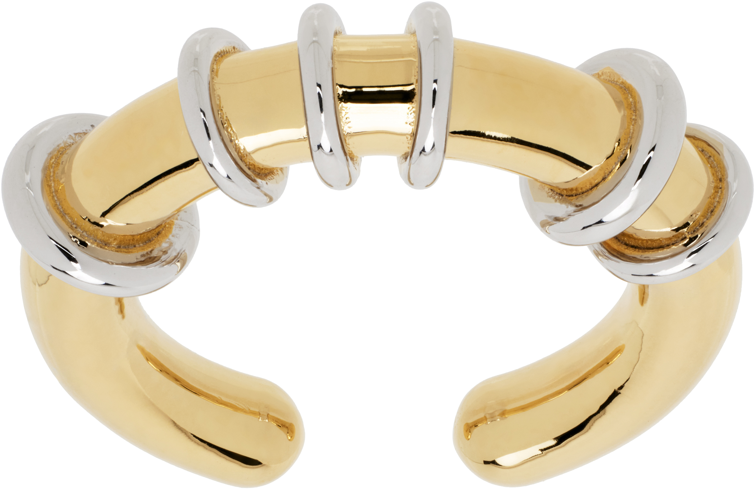 Gold 
Silver Hoop Ring