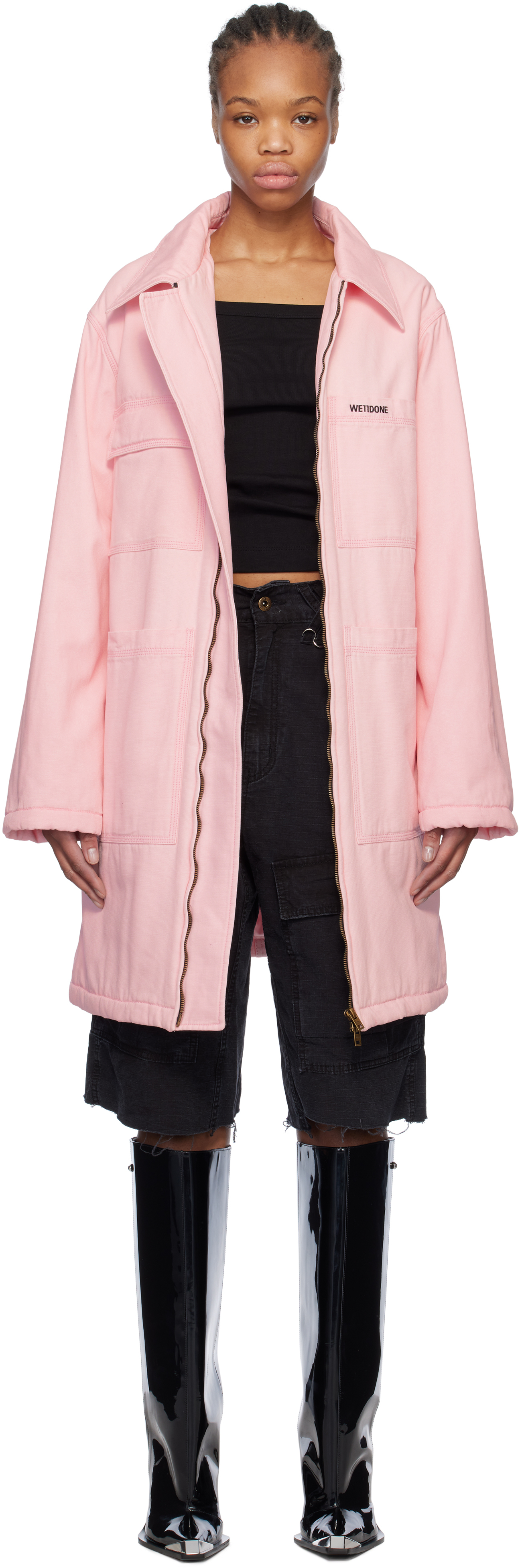 Pink Oversized Work Coat