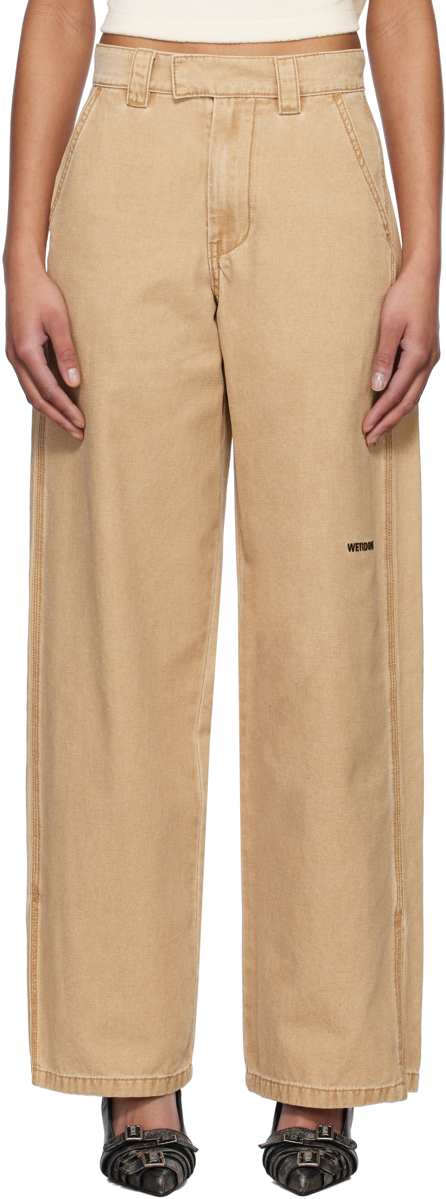 Beige Work Trousers